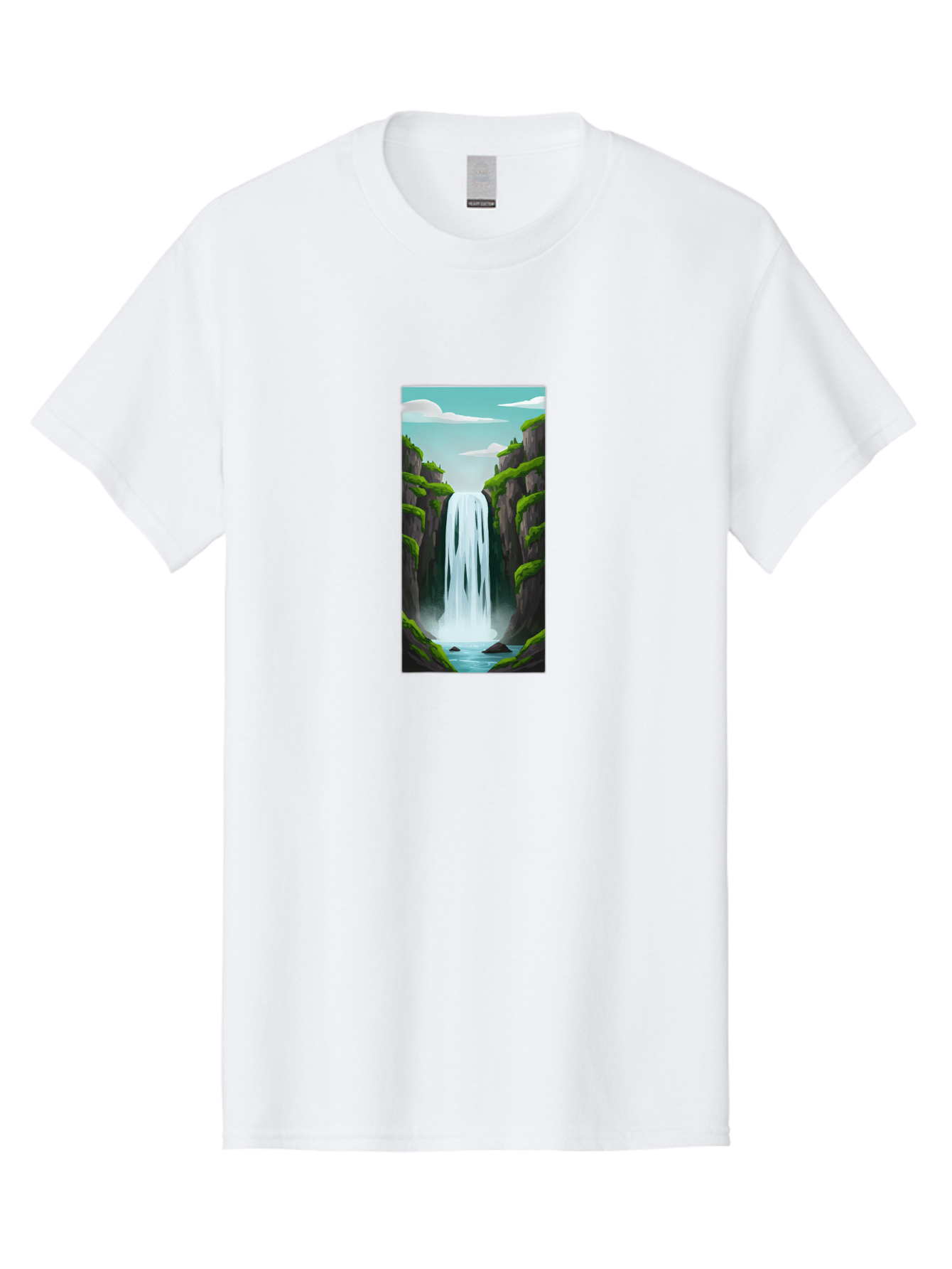 Waterfall Men'S Graphic Tee, 100% Cotton, Comfortable Casual Summer Wear, Machine Washable, Vintage Camera, Old Camera, Antique Camera, Black Camera, Classic Photography, Photography Equipment, Nostalgic Device, Film Camera, Camera Art Bal587 14
