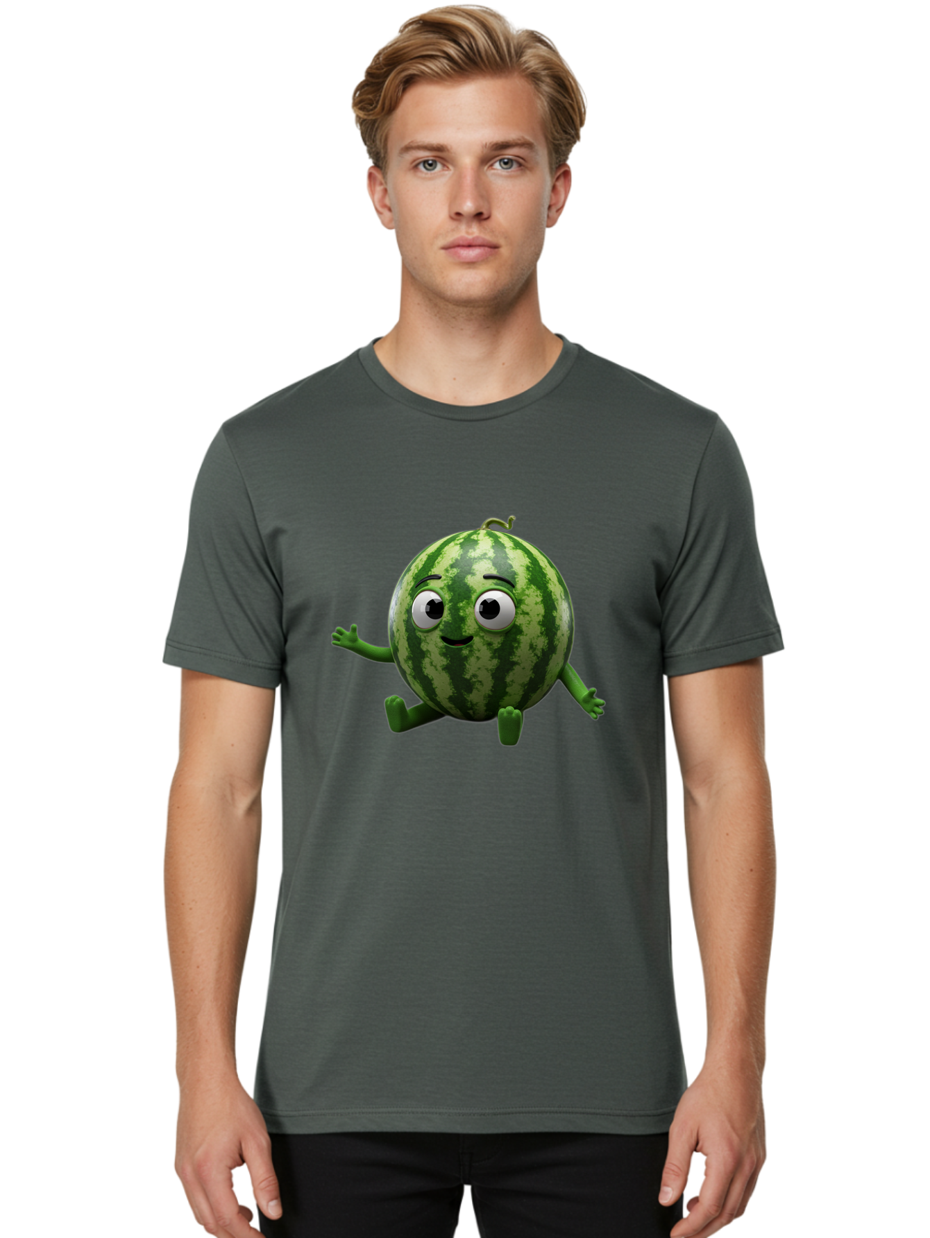 Watermelon-Character Men'S Graphic Tee, 100% Cotton, Comfortable Casual Summer Wear, Machine Washable, Vintage Camera, Old Camera, Antique Camera, Black Camera, Classic Photography, Photography Equipment, Nostalgic Device, Film Camera, Bal589 19