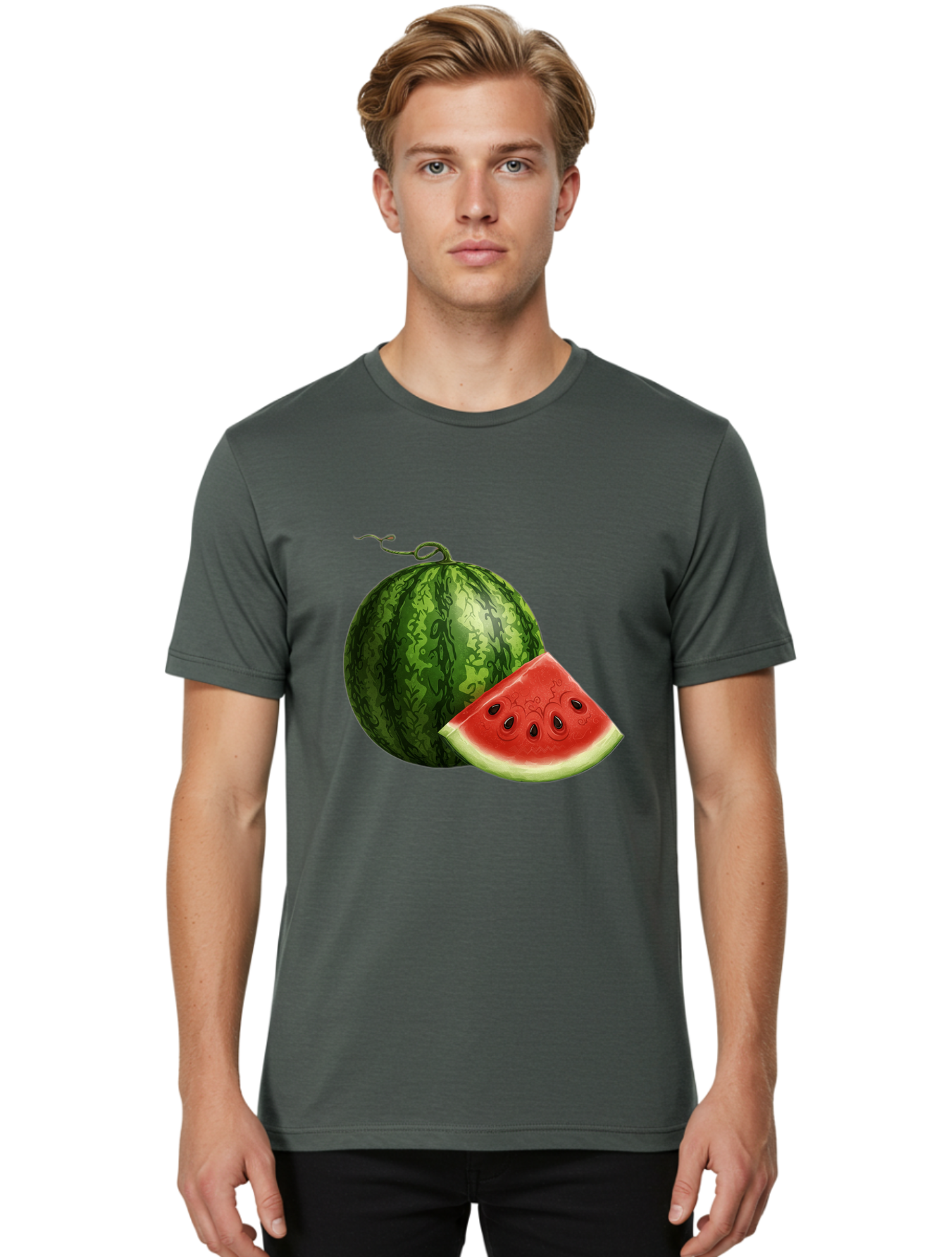 Watermelon-Slice-5 Men'S Graphic Tee, 100% Cotton, Comfortable Casual Summer Wear, Machine Washable, Vintage Camera, Old Camera, Antique Camera, Black Camera, Classic Photography, Photography Equipment, Nostalgic Device, Film Camera, Bal594 17