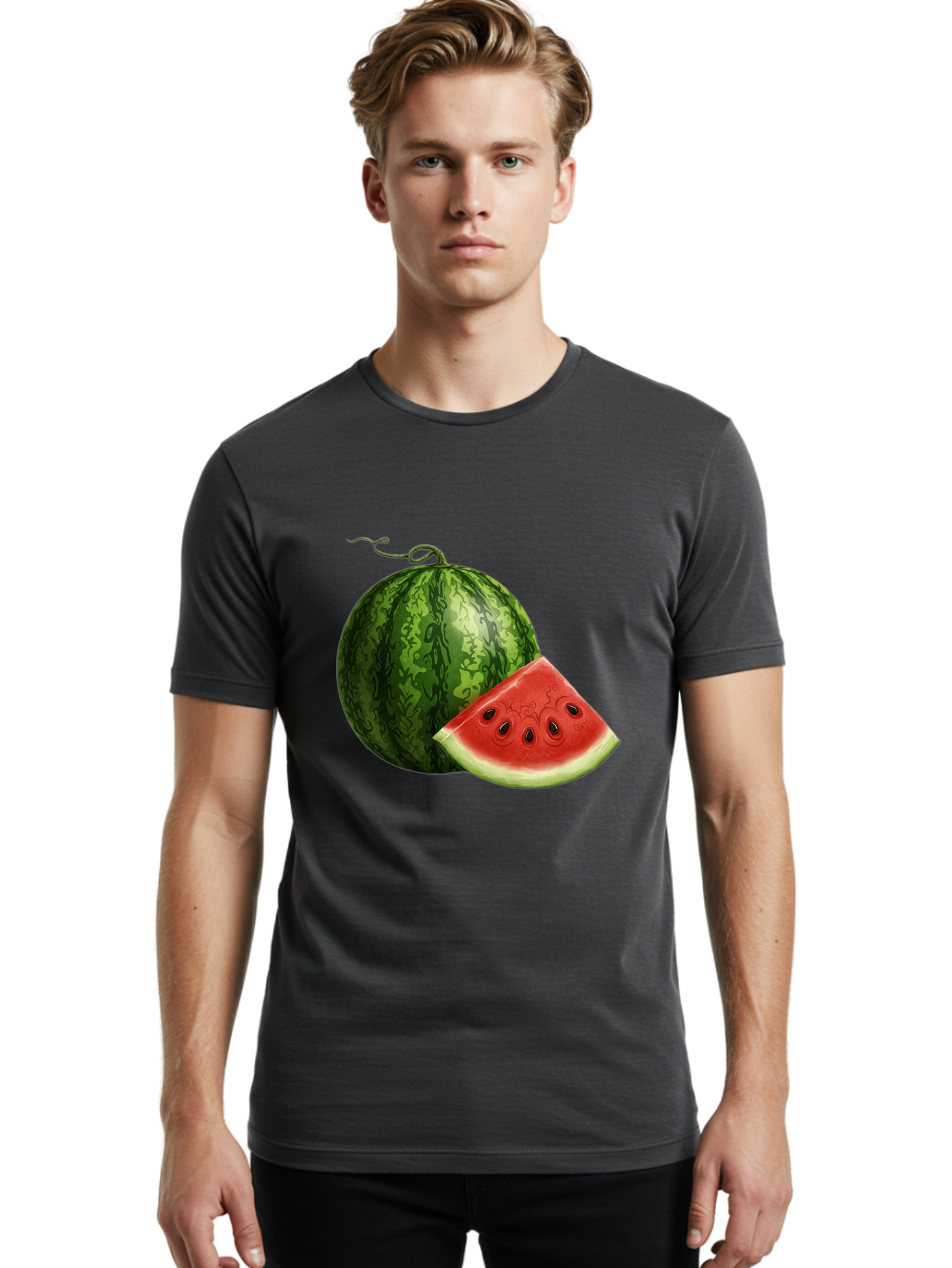 Watermelon-Slice-5 Men'S Graphic Tee, 100% Cotton, Comfortable Casual Summer Wear, Machine Washable, Vintage Camera, Old Camera, Antique Camera, Black Camera, Classic Photography, Photography Equipment, Nostalgic Device, Film Camera, Bal594 18