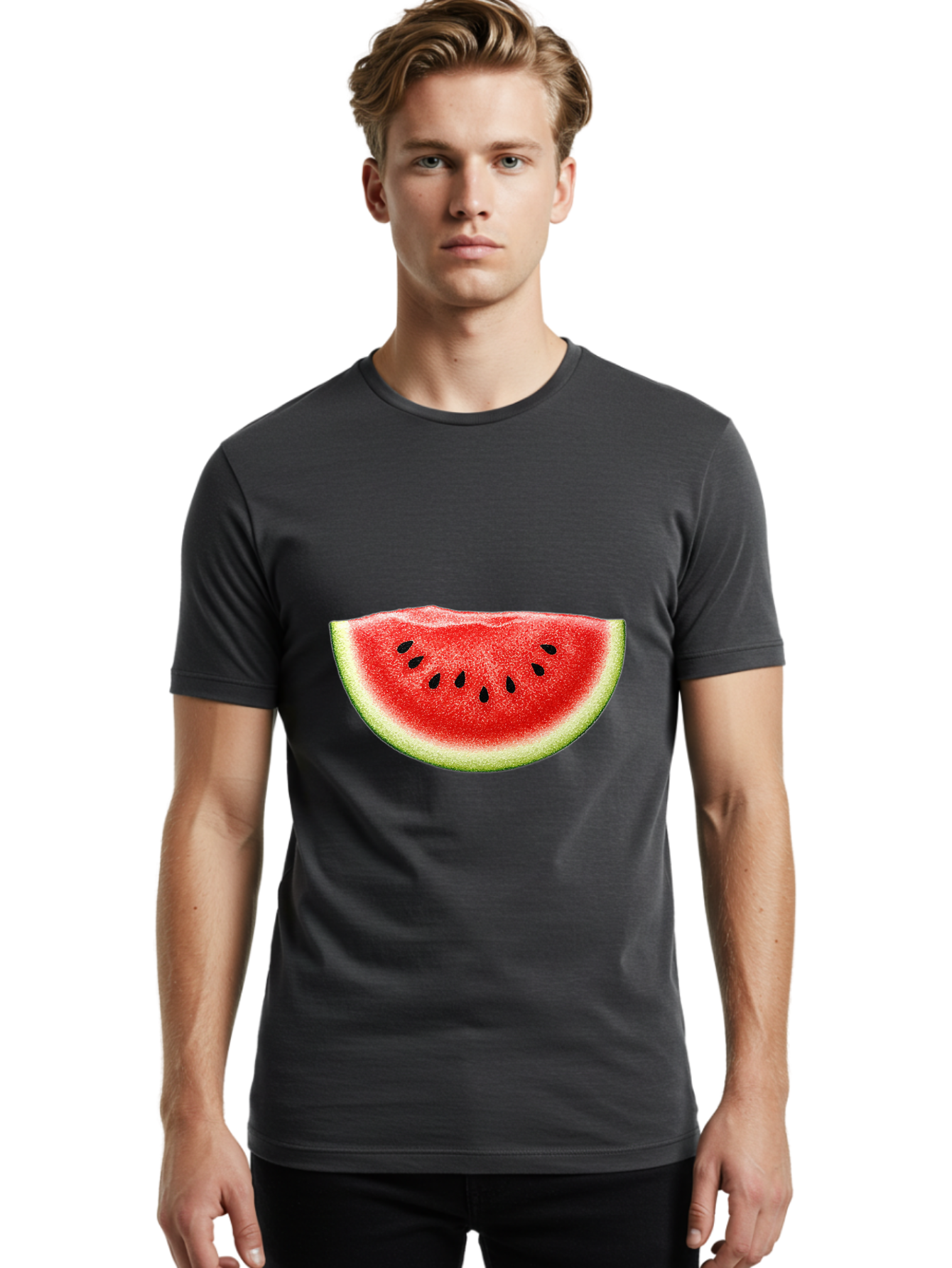 Watermelon-Slice-8 Men'S Graphic Tee, 100% Cotton, Comfortable Casual Summer Wear, Machine Washable, Vintage Camera, Old Camera, Antique Camera, Black Camera, Classic Photography, Photography Equipment, Nostalgic Device, Film Camera, Bal597 16