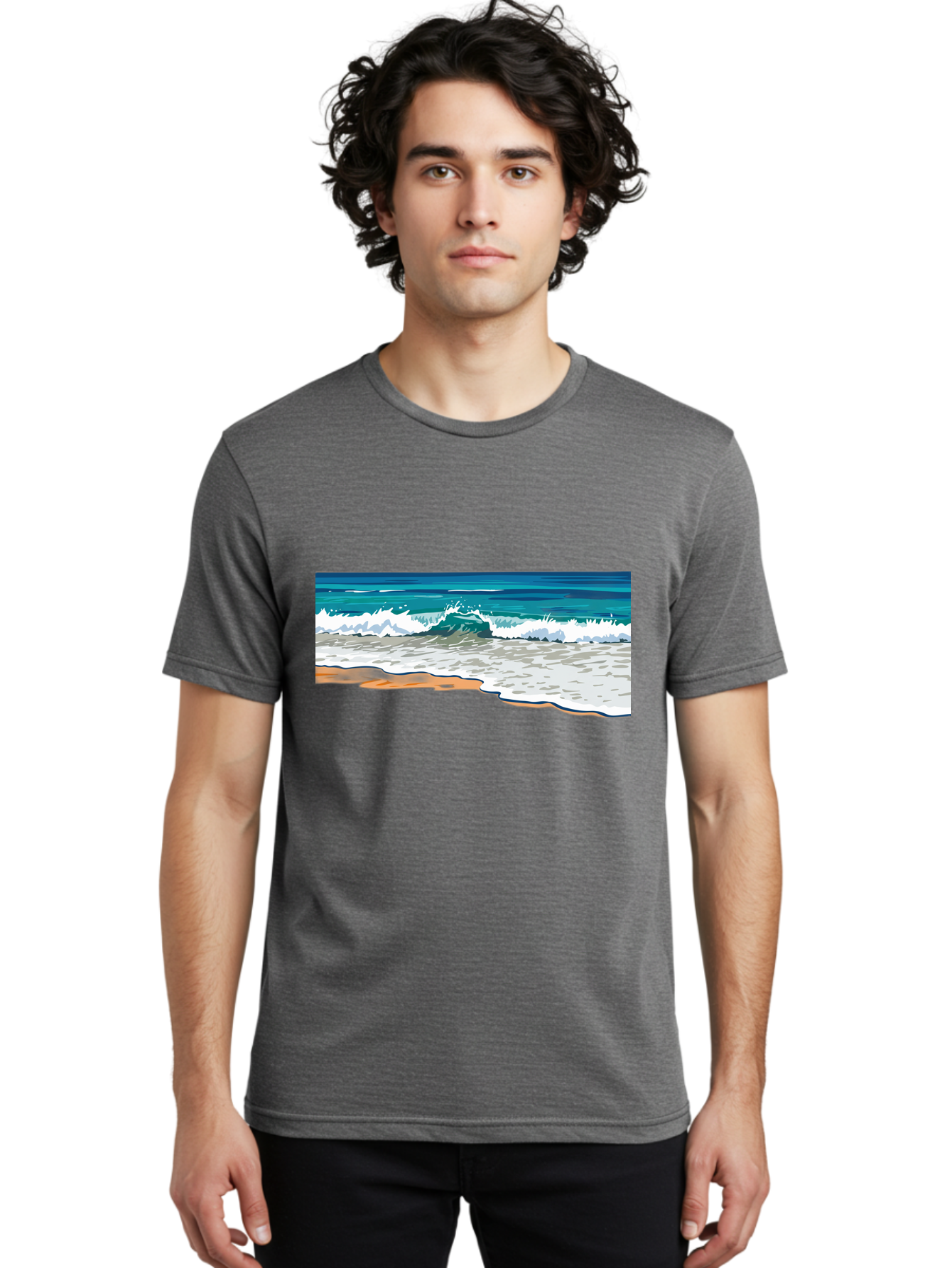 Waves-Crashing-On-Shore Men'S Graphic Tee, 100% Cotton, Comfortable Casual Summer Wear, Machine Washable, Vintage Camera, Old Camera, Antique Camera, Black Camera, Classic Photography, Photography Equipment, Nostalgic Device, Film Camera, Bal600 21
