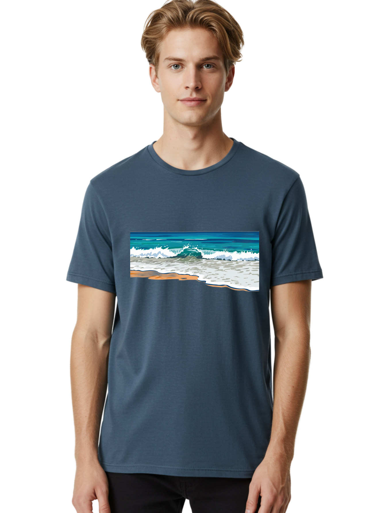 Waves-Crashing-On-Shore Men'S Graphic Tee, 100% Cotton, Comfortable Casual Summer Wear, Machine Washable, Vintage Camera, Old Camera, Antique Camera, Black Camera, Classic Photography, Photography Equipment, Nostalgic Device, Film Camera, Bal600 26