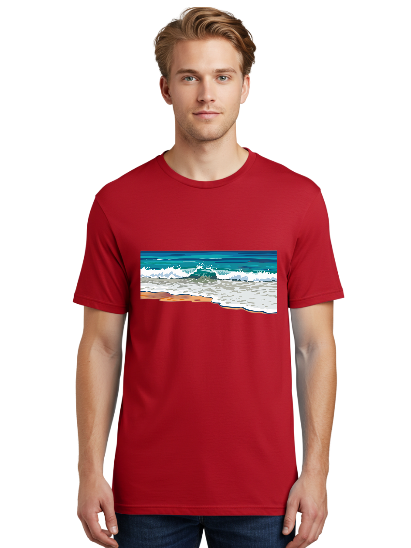 Waves-Crashing-On-Shore Men'S Graphic Tee, 100% Cotton, Comfortable Casual Summer Wear, Machine Washable, Vintage Camera, Old Camera, Antique Camera, Black Camera, Classic Photography, Photography Equipment, Nostalgic Device, Film Camera, Bal600 18
