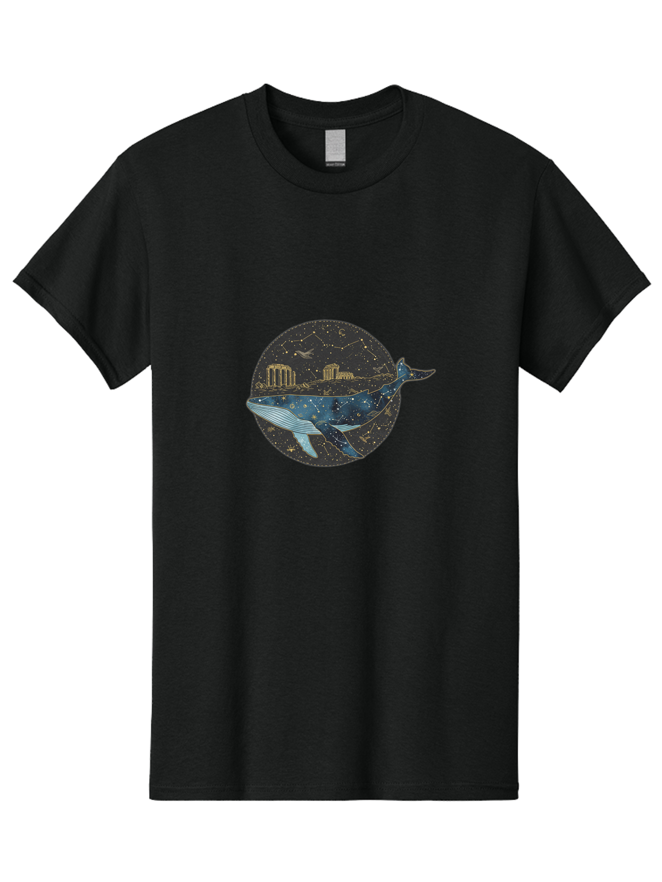 Whale-Constellation Men'S Graphic Tee, 100% Cotton, Comfortable Casual Summer Wear, Machine Washable, Vintage Camera, Old Camera, Antique Camera, Black Camera, Classic Photography, Photography Equipment, Nostalgic Device, Film Camera, Bal601 5