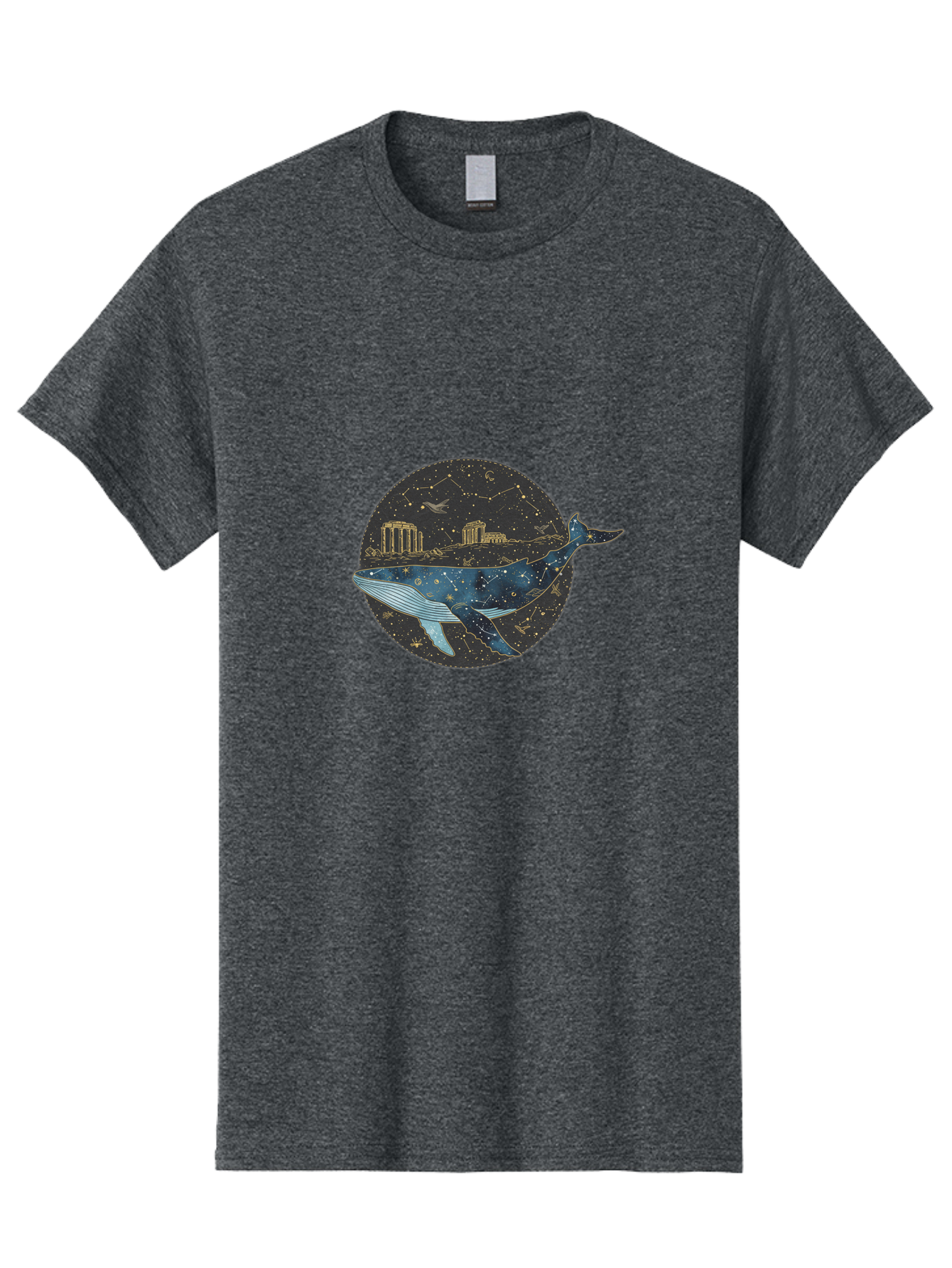 Whale-Constellation Men'S Graphic Tee, 100% Cotton, Comfortable Casual Summer Wear, Machine Washable, Vintage Camera, Old Camera, Antique Camera, Black Camera, Classic Photography, Photography Equipment, Nostalgic Device, Film Camera, Bal601 9