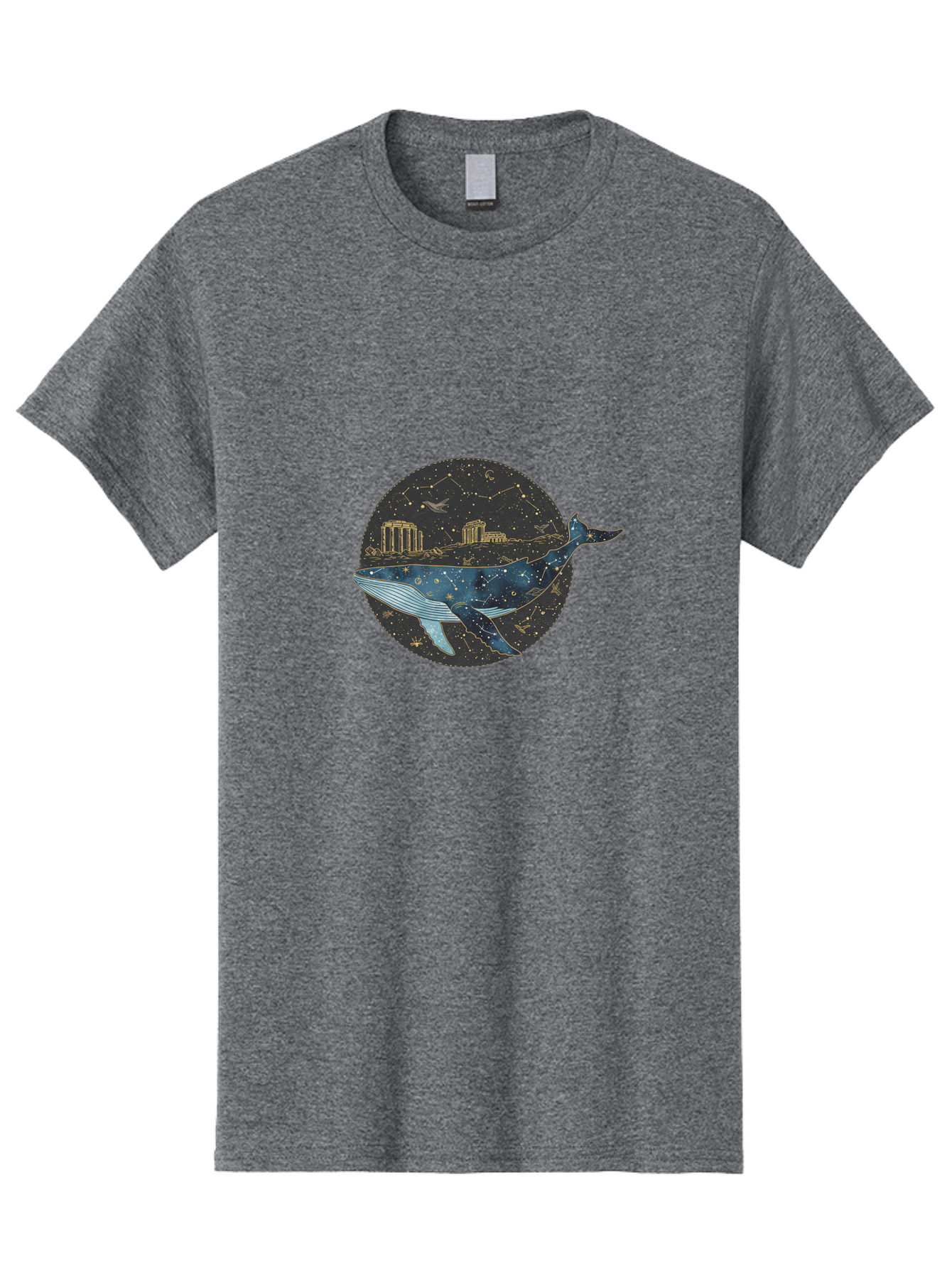 Whale-Constellation Men'S Graphic Tee, 100% Cotton, Comfortable Casual Summer Wear, Machine Washable, Vintage Camera, Old Camera, Antique Camera, Black Camera, Classic Photography, Photography Equipment, Nostalgic Device, Film Camera, Bal601 15