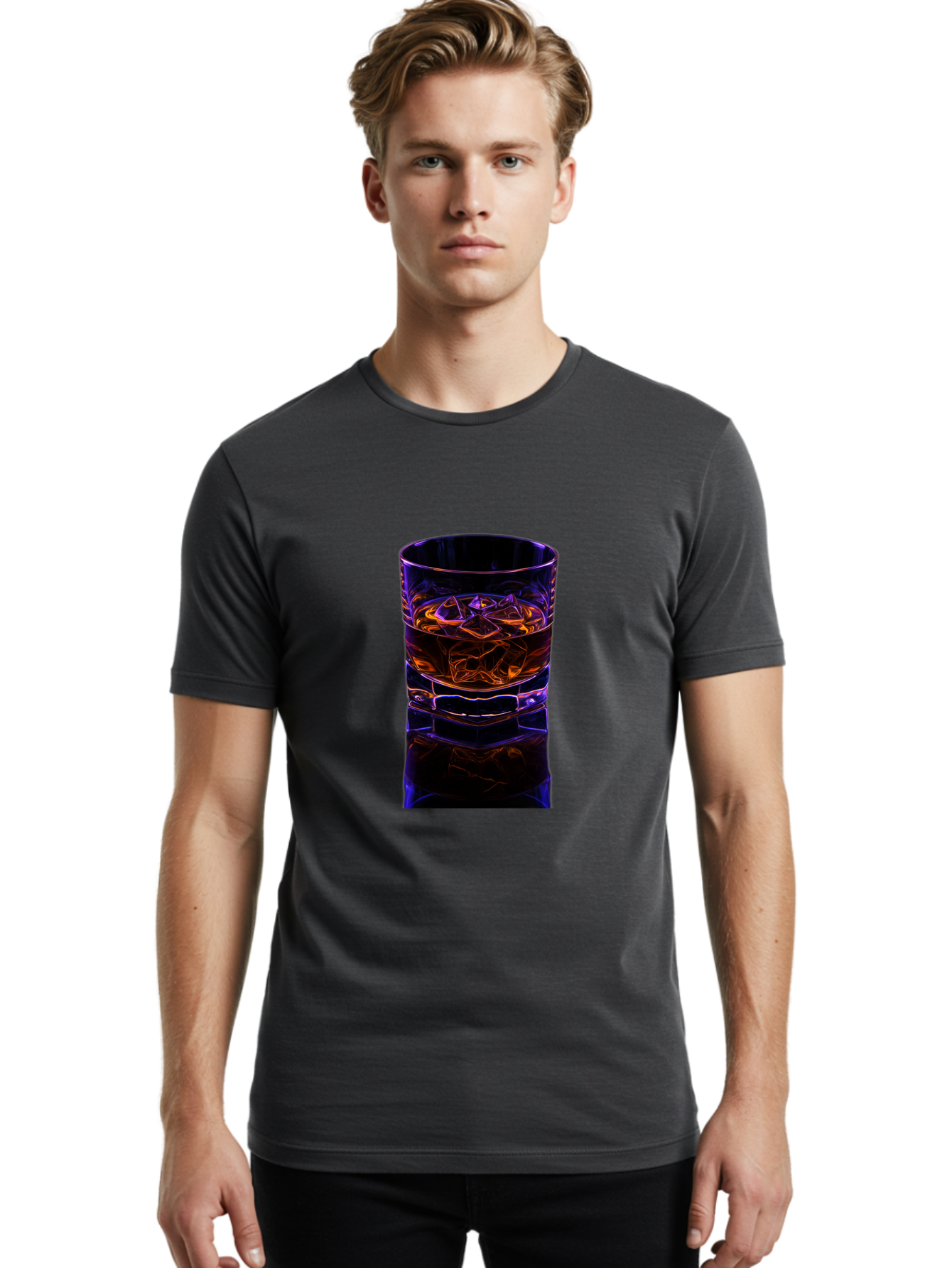 Whiskey-Glass-1 Men'S Graphic Tee, 100% Cotton, Comfortable Casual Summer Wear, Machine Washable, Vintage Camera, Old Camera, Antique Camera, Black Camera, Classic Photography, Photography Equipment, Nostalgic Device, Film Camera, Camera Art Bal604 29