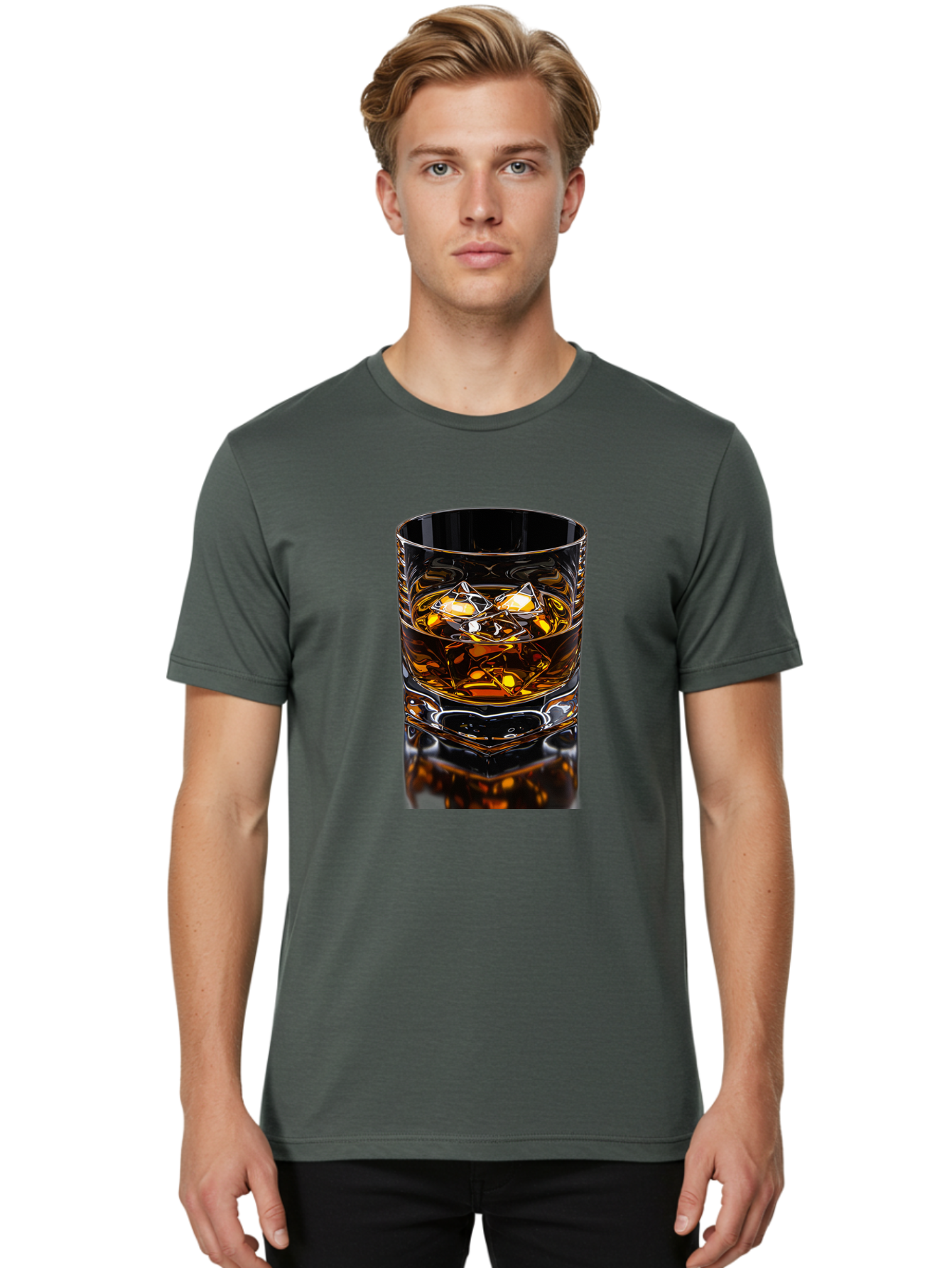 Whiskey-On-The-Rocks Men'S Graphic Tee, 100% Cotton, Comfortable Casual Summer Wear, Machine Washable, Vintage Camera, Old Camera, Antique Camera, Black Camera, Classic Photography, Photography Equipment, Nostalgic Device, Film Camera, Bal608 24