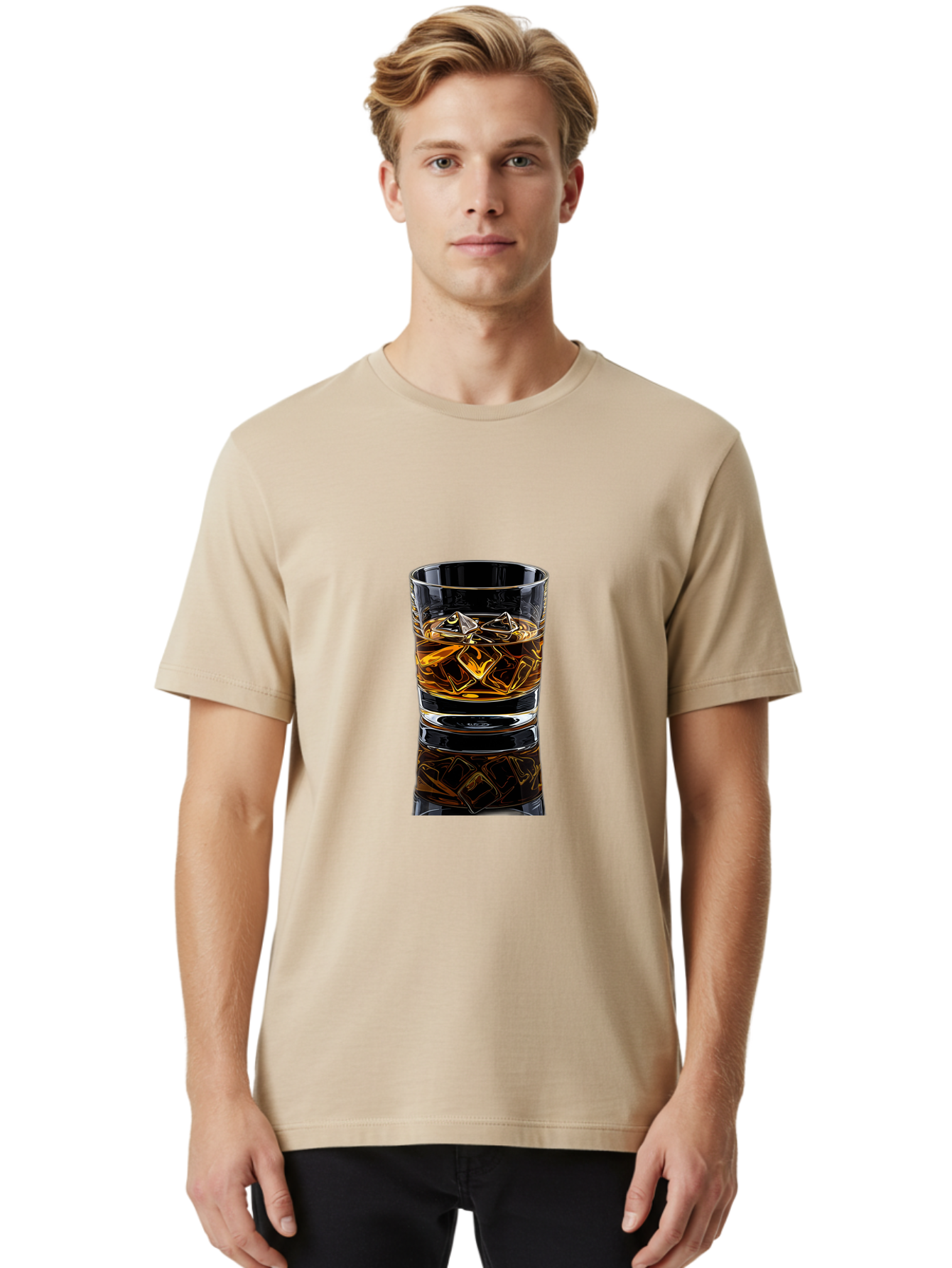 Whiskey-Rocks-Glass Men'S Graphic Tee, 100% Cotton, Comfortable Casual Summer Wear, Machine Washable, Vintage Camera, Old Camera, Antique Camera, Black Camera, Classic Photography, Photography Equipment, Nostalgic Device, Film Camera, Bal609 25
