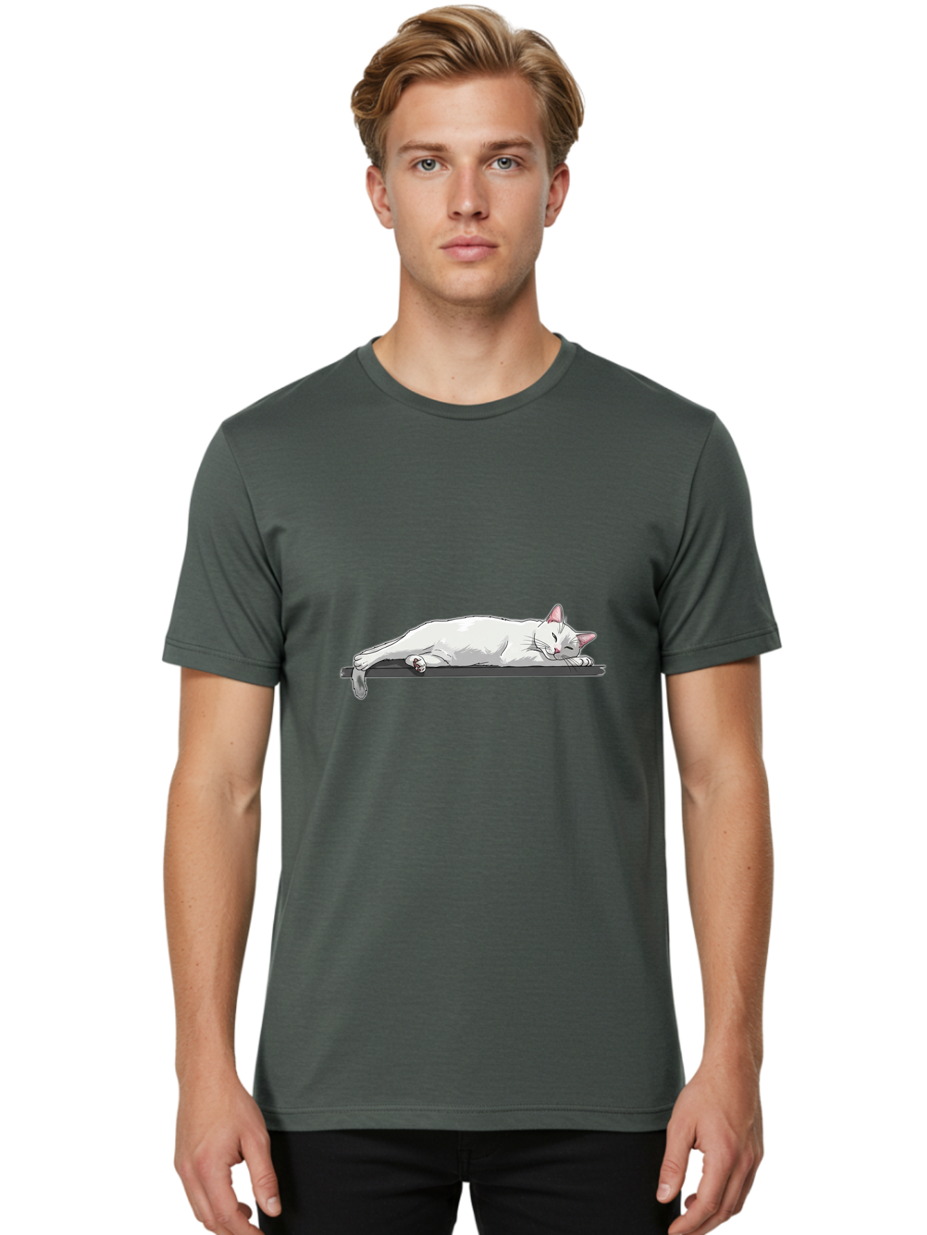 White-Cat Men'S Graphic Tee, 100% Cotton, Comfortable Casual Summer Wear, Machine Washable, Vintage Camera, Old Camera, Antique Camera, Black Camera, Classic Photography, Photography Equipment, Nostalgic Device, Film Camera, Camera Art Bal610 16