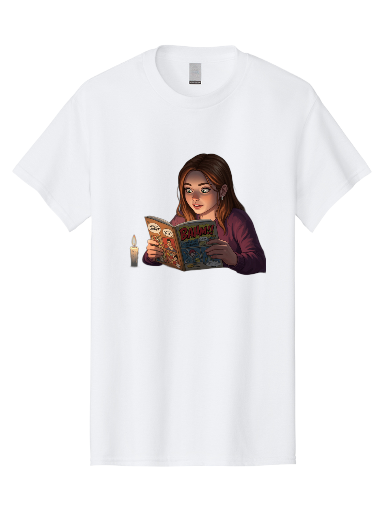 Woman-Reading-Comic Men'S Graphic Tee, 100% Cotton, Comfortable Casual Summer Wear, Machine Washable, Vintage Camera, Old Camera, Antique Camera, Black Camera, Classic Photography, Photography Equipment, Nostalgic Device, Film Camera, Bal631 15