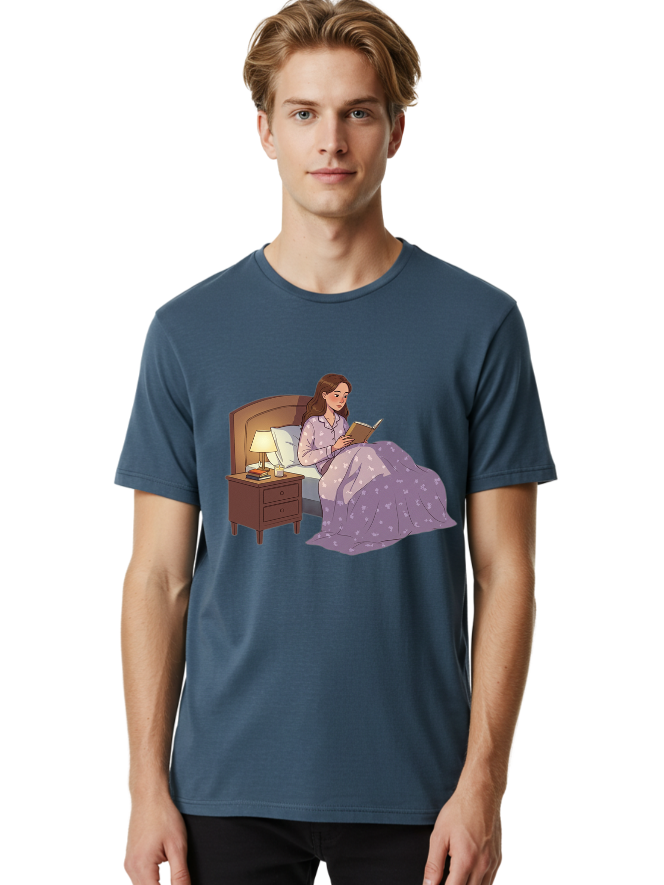 Woman-Reading-In-Bed Men'S Graphic Tee, 100% Cotton, Comfortable Casual Summer Wear, Machine Washable, Vintage Camera, Old Camera, Antique Camera, Black Camera, Classic Photography, Photography Equipment, Nostalgic Device, Film Camera, Bal632 17