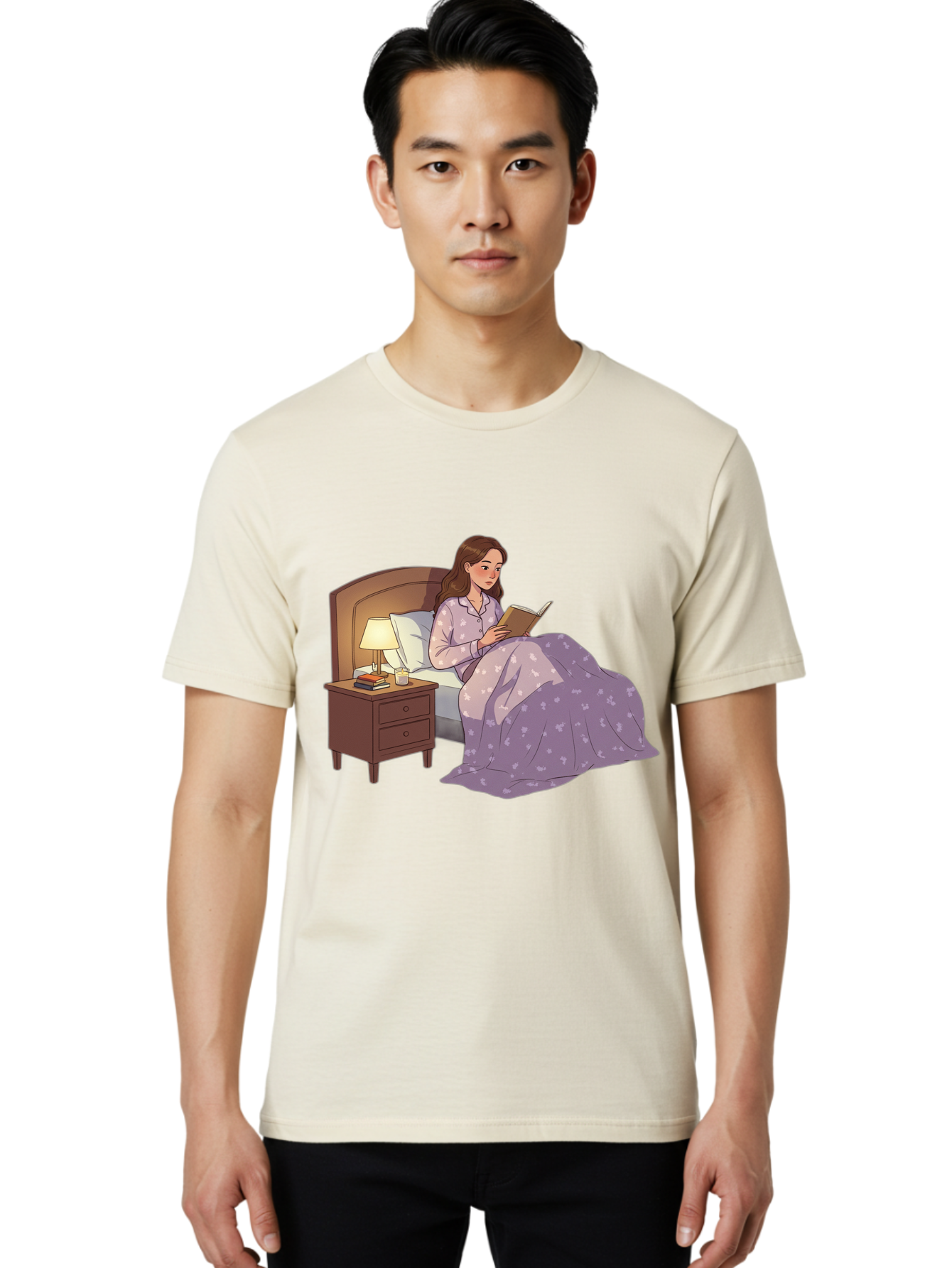Woman-Reading-In-Bed Men'S Graphic Tee, 100% Cotton, Comfortable Casual Summer Wear, Machine Washable, Vintage Camera, Old Camera, Antique Camera, Black Camera, Classic Photography, Photography Equipment, Nostalgic Device, Film Camera, Bal632 20