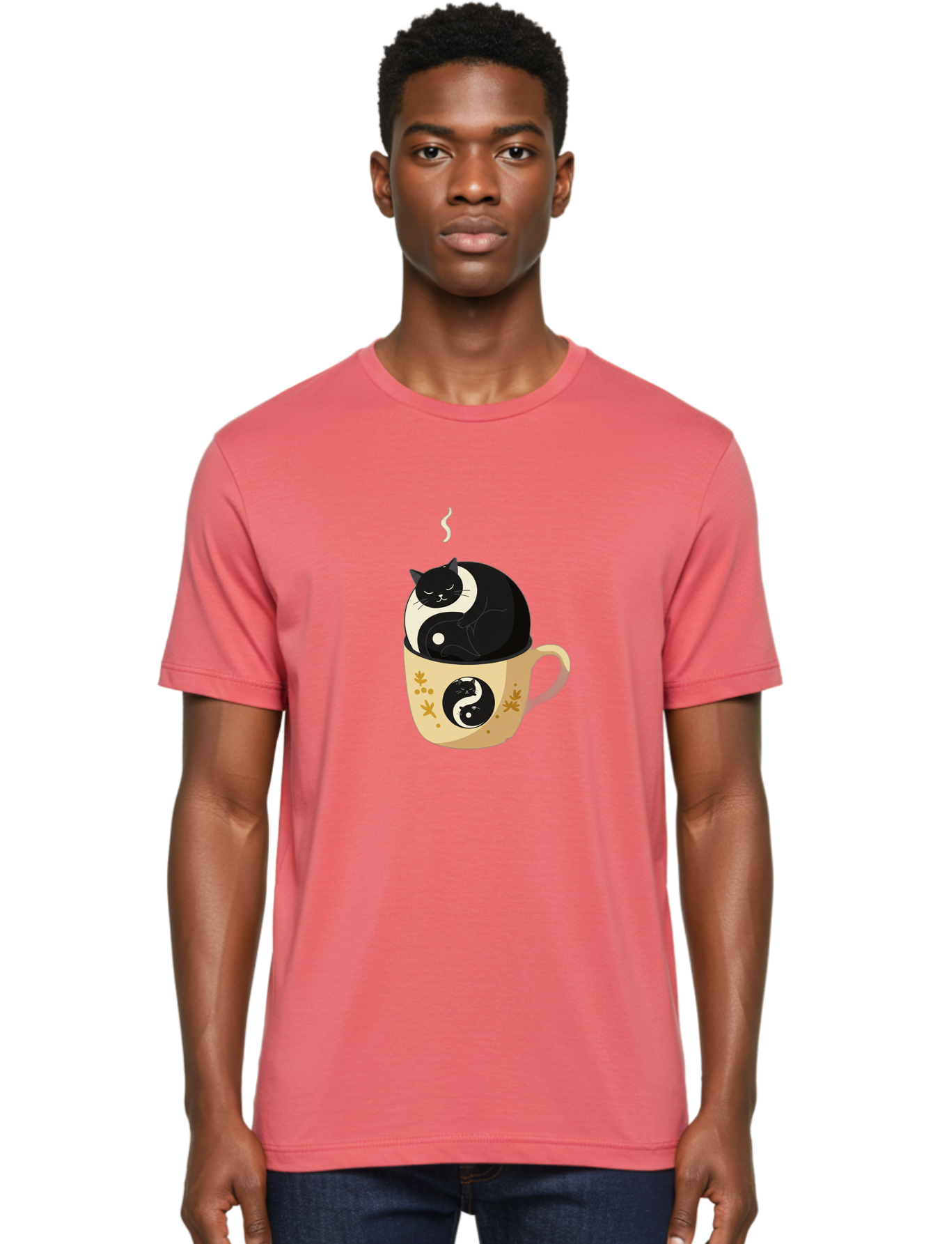 Yin-Yang-Cat Men'S Graphic Tee, 100% Cotton, Comfortable Casual Summer Wear, Machine Washable, Vintage Camera, Old Camera, Antique Camera, Black Camera, Classic Photography, Photography Equipment, Nostalgic Device, Film Camera, Camera Art Bal645 17