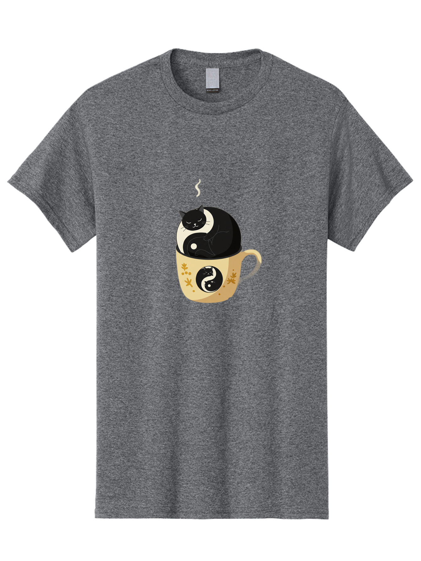 Yin-Yang-Cat Men'S Graphic Tee, 100% Cotton, Comfortable Casual Summer Wear, Machine Washable, Vintage Camera, Old Camera, Antique Camera, Black Camera, Classic Photography, Photography Equipment, Nostalgic Device, Film Camera, Camera Art Bal645 4