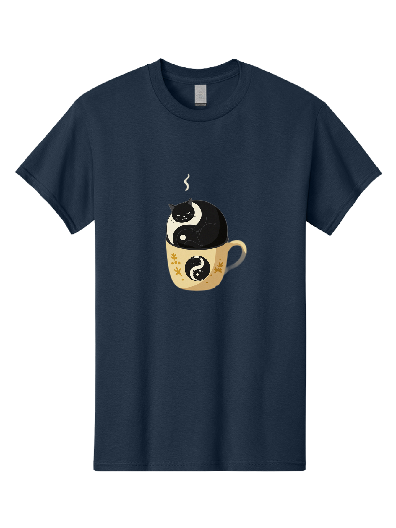 Yin-Yang-Cat Men'S Graphic Tee, 100% Cotton, Comfortable Casual Summer Wear, Machine Washable, Vintage Camera, Old Camera, Antique Camera, Black Camera, Classic Photography, Photography Equipment, Nostalgic Device, Film Camera, Camera Art Bal645 7