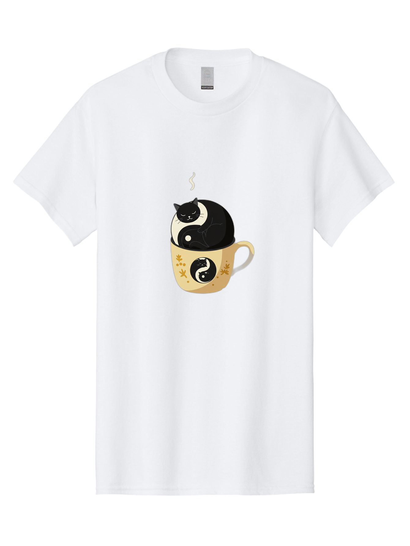 Yin-Yang-Cat Men'S Graphic Tee, 100% Cotton, Comfortable Casual Summer Wear, Machine Washable, Vintage Camera, Old Camera, Antique Camera, Black Camera, Classic Photography, Photography Equipment, Nostalgic Device, Film Camera, Camera Art Bal645 10