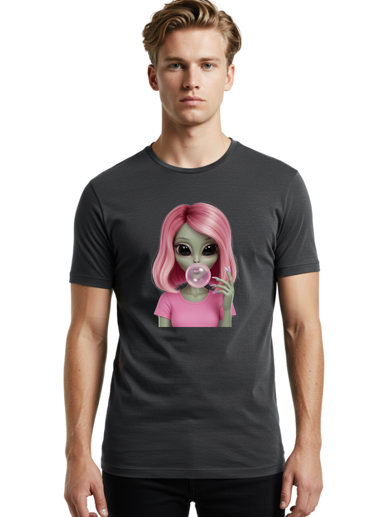 Zombie-Girl-Bubblegum Men'S Graphic Tee, 100% Cotton, Comfortable Casual Summer Wear, Machine Washable, Vintage Camera, Old Camera, Antique Camera, Black Camera, Classic Photography, Photography Equipment, Nostalgic Device, Film Camera, Bal647 22