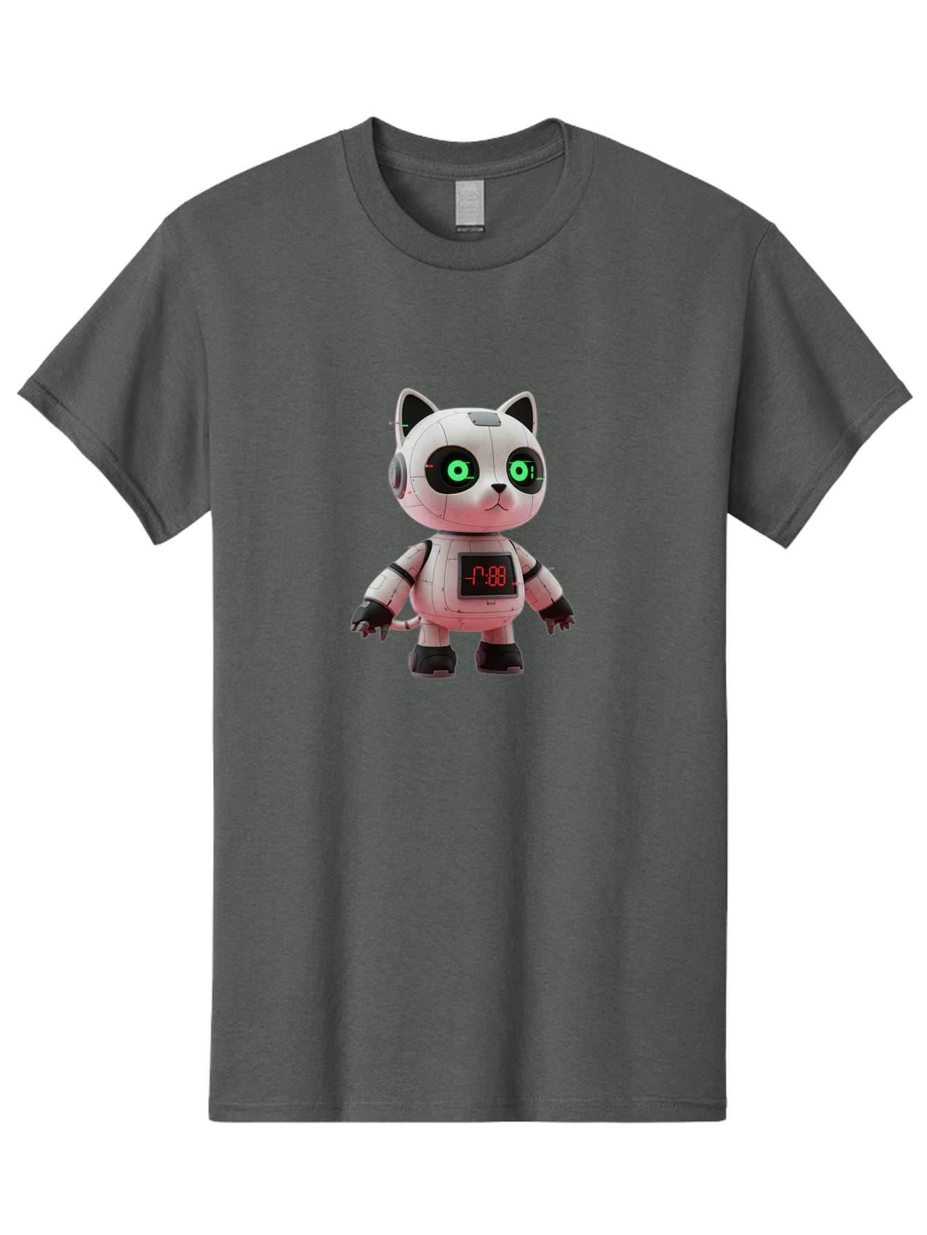 7-88-Robot-Cat Men'S Graphic Tee, 100% Cotton, Comfortable Casual Summer Wear, Machine Washable, Vintage Camera, Old Camera, Antique Camera, Black Camera, Classic Photography, Photography Equipment, Nostalgic Device, Film Camera, Camera Art Bal651 4