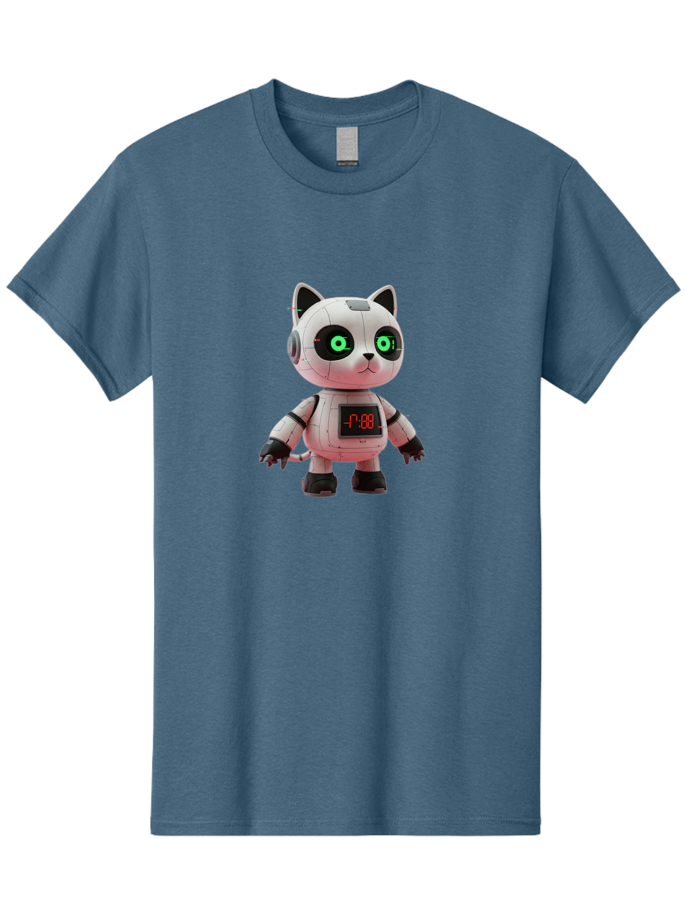 7-88-Robot-Cat Men'S Graphic Tee, 100% Cotton, Comfortable Casual Summer Wear, Machine Washable, Vintage Camera, Old Camera, Antique Camera, Black Camera, Classic Photography, Photography Equipment, Nostalgic Device, Film Camera, Camera Art Bal651 7