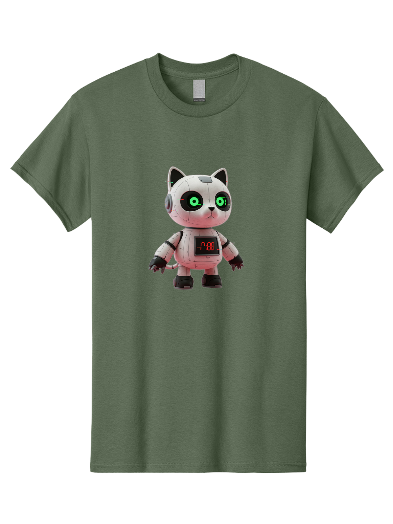 7-88-Robot-Cat Men'S Graphic Tee, 100% Cotton, Comfortable Casual Summer Wear, Machine Washable, Vintage Camera, Old Camera, Antique Camera, Black Camera, Classic Photography, Photography Equipment, Nostalgic Device, Film Camera, Camera Art Bal651 6