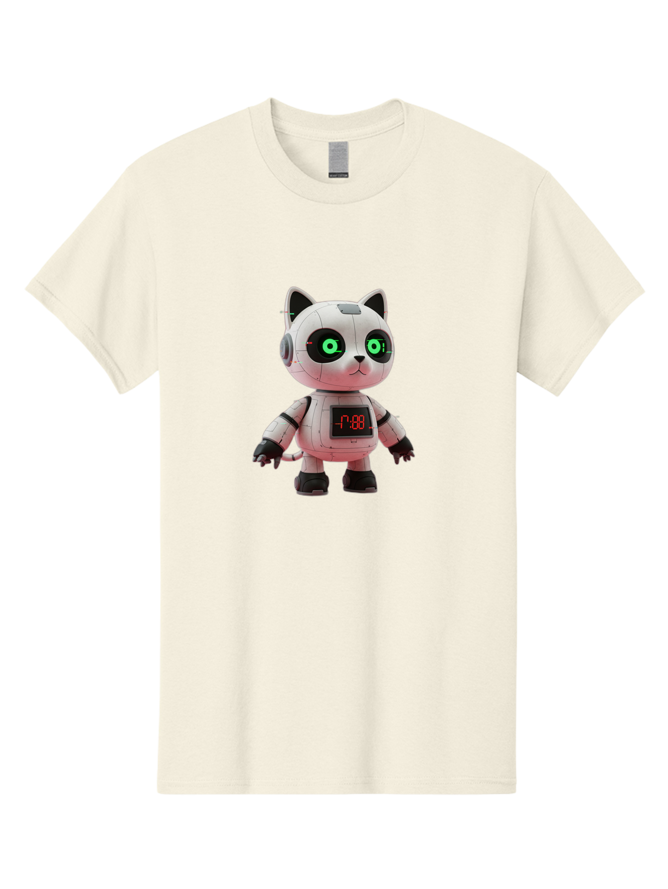 7-88-Robot-Cat Men'S Graphic Tee, 100% Cotton, Comfortable Casual Summer Wear, Machine Washable, Vintage Camera, Old Camera, Antique Camera, Black Camera, Classic Photography, Photography Equipment, Nostalgic Device, Film Camera, Camera Art Bal651 8