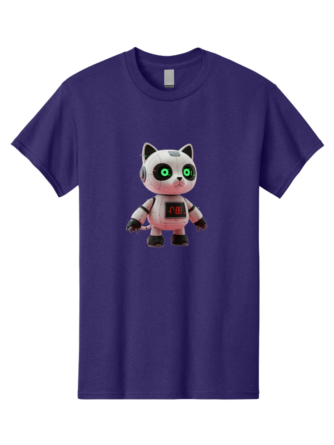 7-88-Robot-Cat Men'S Graphic Tee, 100% Cotton, Comfortable Casual Summer Wear, Machine Washable, Vintage Camera, Old Camera, Antique Camera, Black Camera, Classic Photography, Photography Equipment, Nostalgic Device, Film Camera, Camera Art Bal651 5