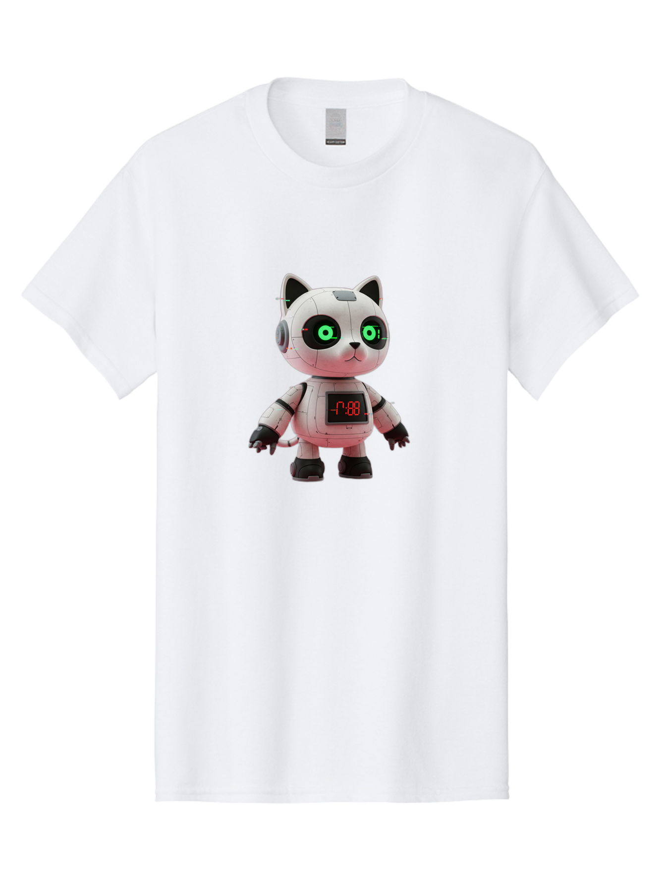 7-88-Robot-Cat Men'S Graphic Tee, 100% Cotton, Comfortable Casual Summer Wear, Machine Washable, Vintage Camera, Old Camera, Antique Camera, Black Camera, Classic Photography, Photography Equipment, Nostalgic Device, Film Camera, Camera Art Bal651 3