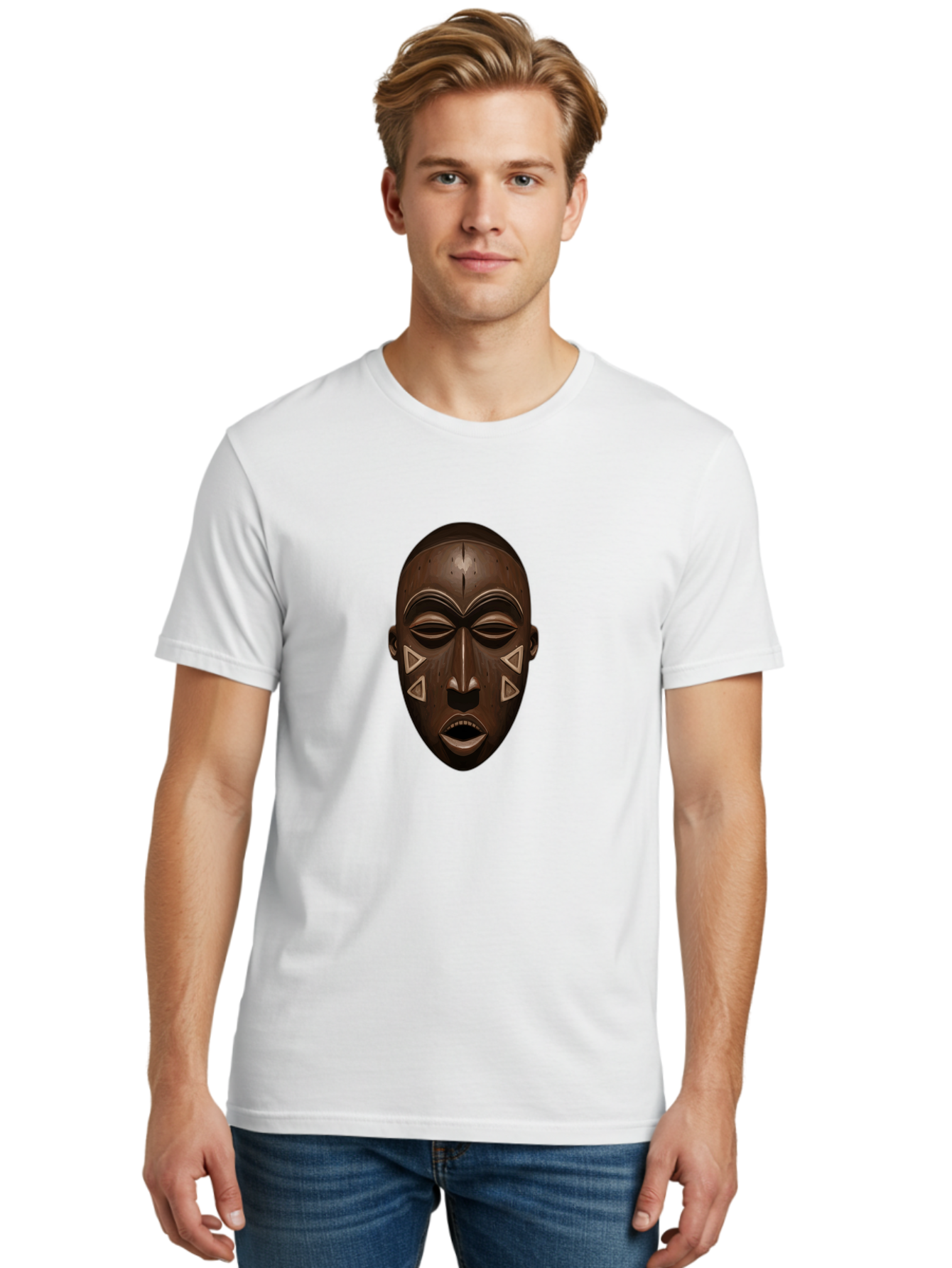 African-Mask-1 Men'S Graphic Tee, 100% Cotton, Comfortable Casual Summer Wear, Machine Washable, Vintage Camera, Old Camera, Antique Camera, Black Camera, Classic Photography, Photography Equipment, Nostalgic Device, Film Camera, Camera Art Bal659 23