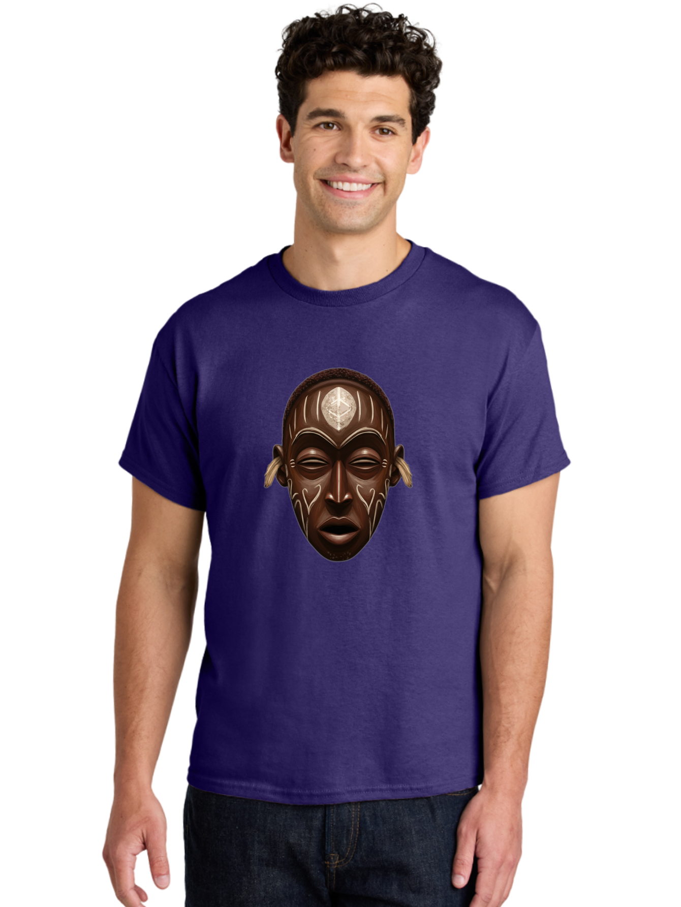 African-Mask-2 Men'S Graphic Tee, 100% Cotton, Comfortable Casual Summer Wear, Machine Washable, Vintage Camera, Old Camera, Antique Camera, Black Camera, Classic Photography, Photography Equipment, Nostalgic Device, Film Camera, Camera Art Bal660 23