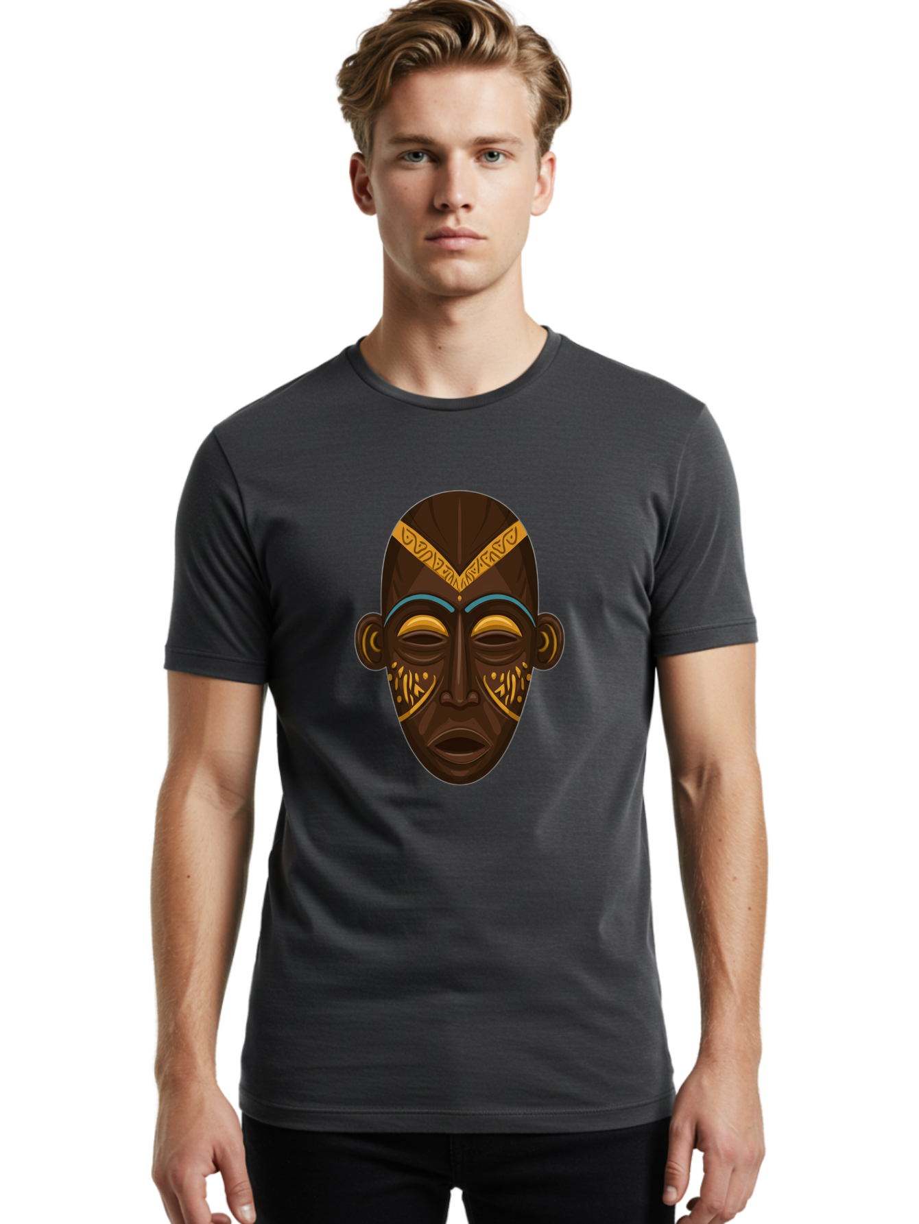 African-Mask Men'S Graphic Tee, 100% Cotton, Comfortable Casual Summer Wear, Machine Washable, Vintage Camera, Old Camera, Antique Camera, Black Camera, Classic Photography, Photography Equipment, Nostalgic Device, Film Camera, Camera Art Bal661 20