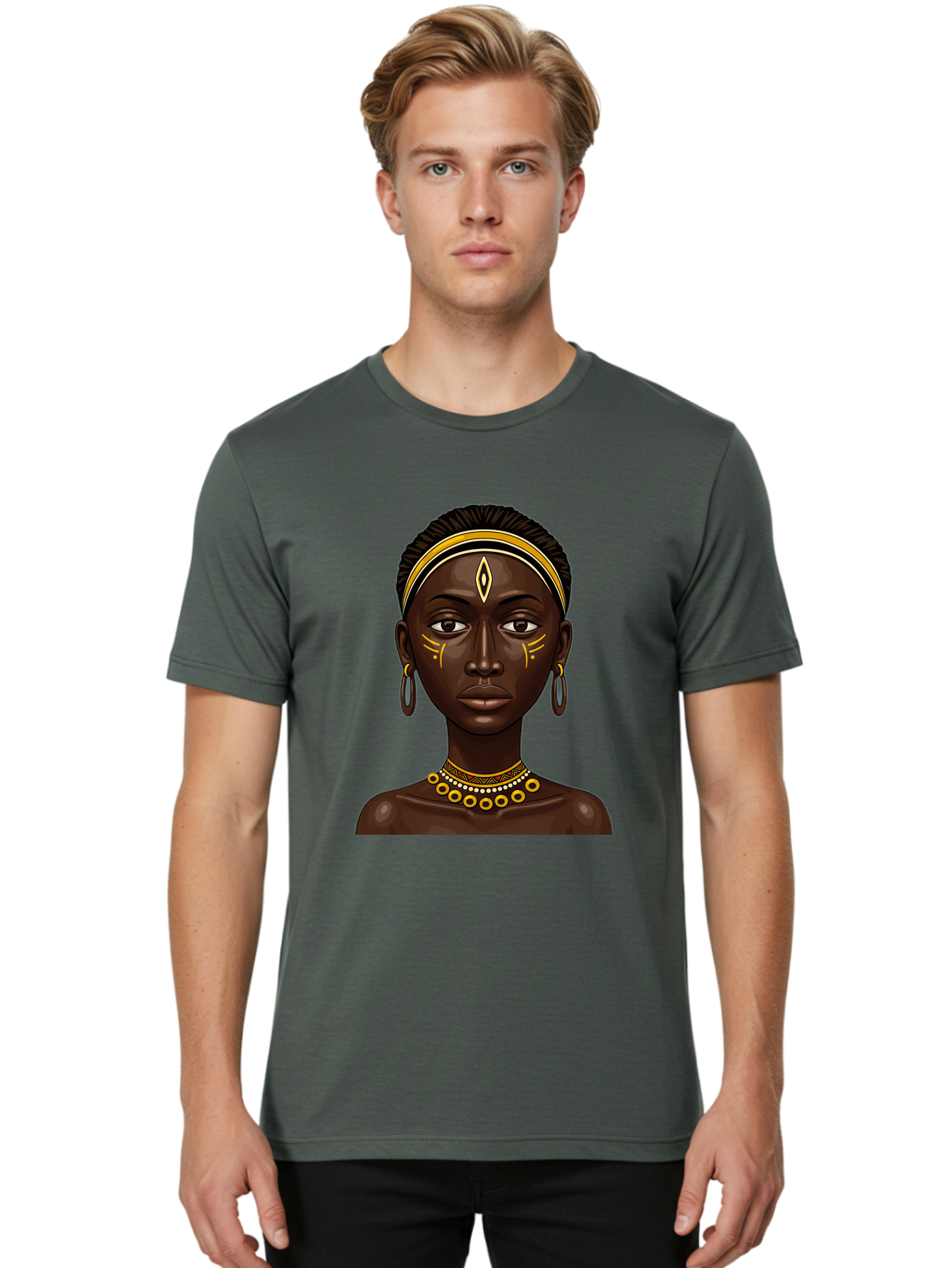 African-Queen-1 Men'S Graphic Tee, 100% Cotton, Comfortable Casual Summer Wear, Machine Washable, Vintage Camera, Old Camera, Antique Camera, Black Camera, Classic Photography, Photography Equipment, Nostalgic Device, Film Camera, Camera Art Bal662 17