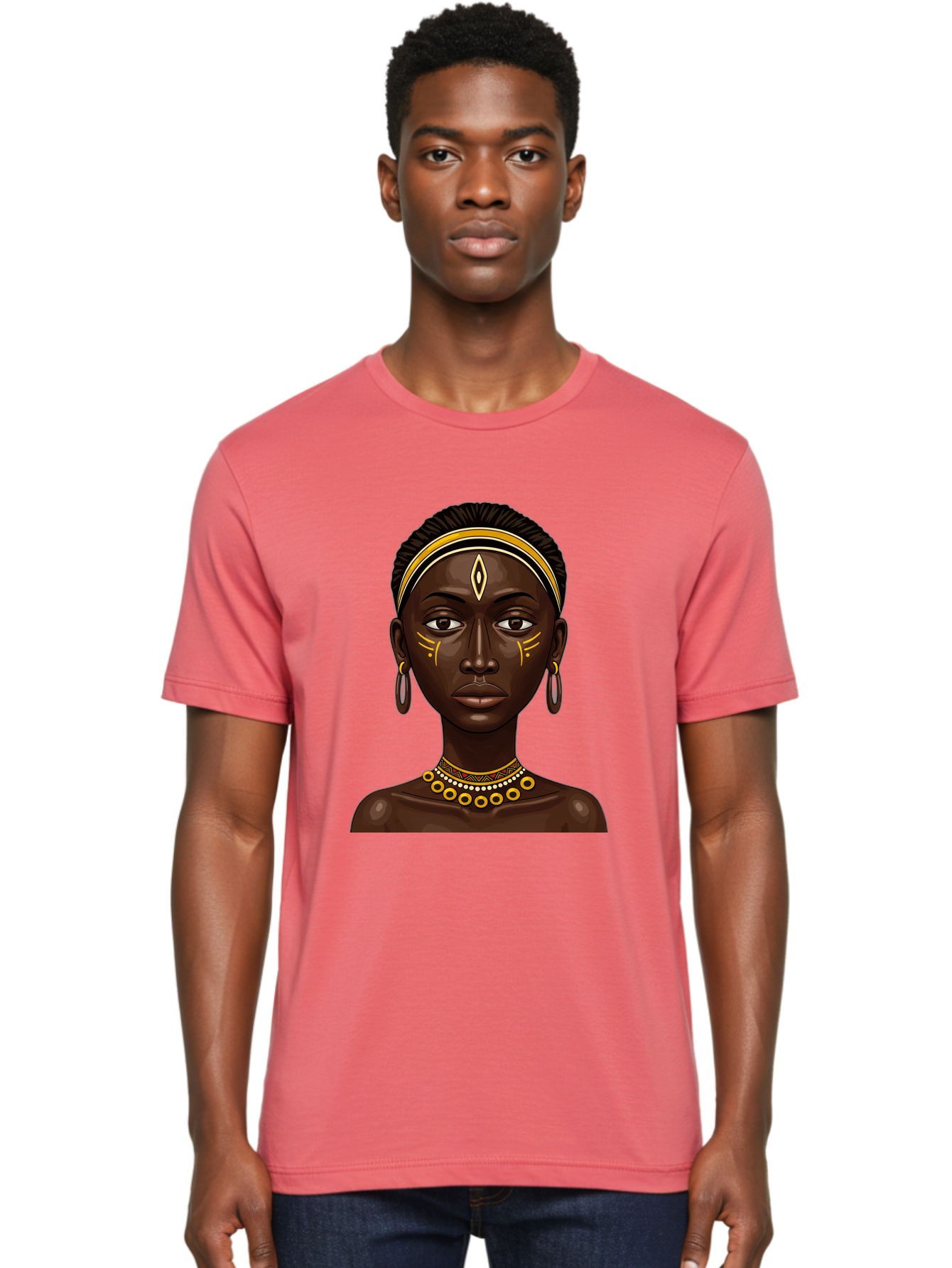 African-Queen-1 Men'S Graphic Tee, 100% Cotton, Comfortable Casual Summer Wear, Machine Washable, Vintage Camera, Old Camera, Antique Camera, Black Camera, Classic Photography, Photography Equipment, Nostalgic Device, Film Camera, Camera Art Bal662 30