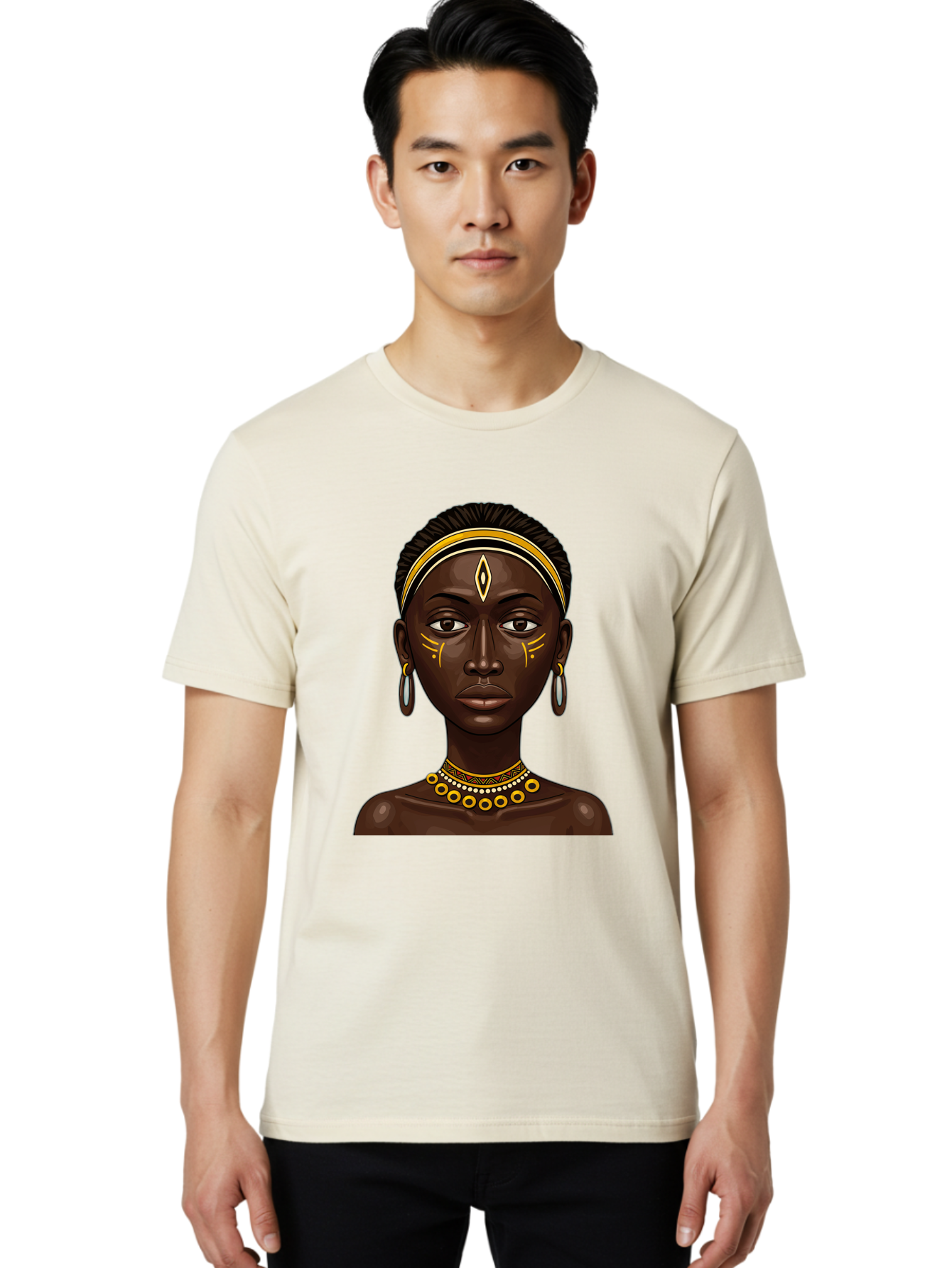 African-Queen-1 Men'S Graphic Tee, 100% Cotton, Comfortable Casual Summer Wear, Machine Washable, Vintage Camera, Old Camera, Antique Camera, Black Camera, Classic Photography, Photography Equipment, Nostalgic Device, Film Camera, Camera Art Bal662 25