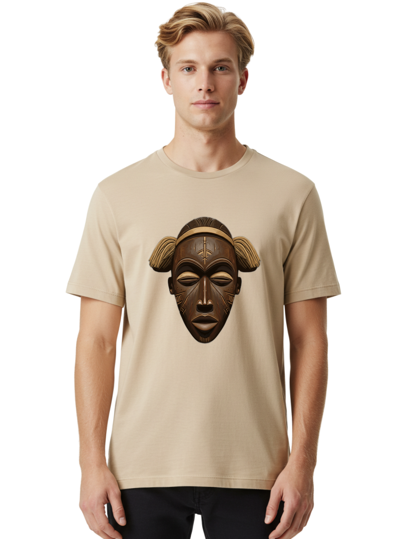 African-Tribal-Mask Men'S Graphic Tee, 100% Cotton, Comfortable Casual Summer Wear, Machine Washable, Vintage Camera, Old Camera, Antique Camera, Black Camera, Classic Photography, Photography Equipment, Nostalgic Device, Film Camera, Bal664 27