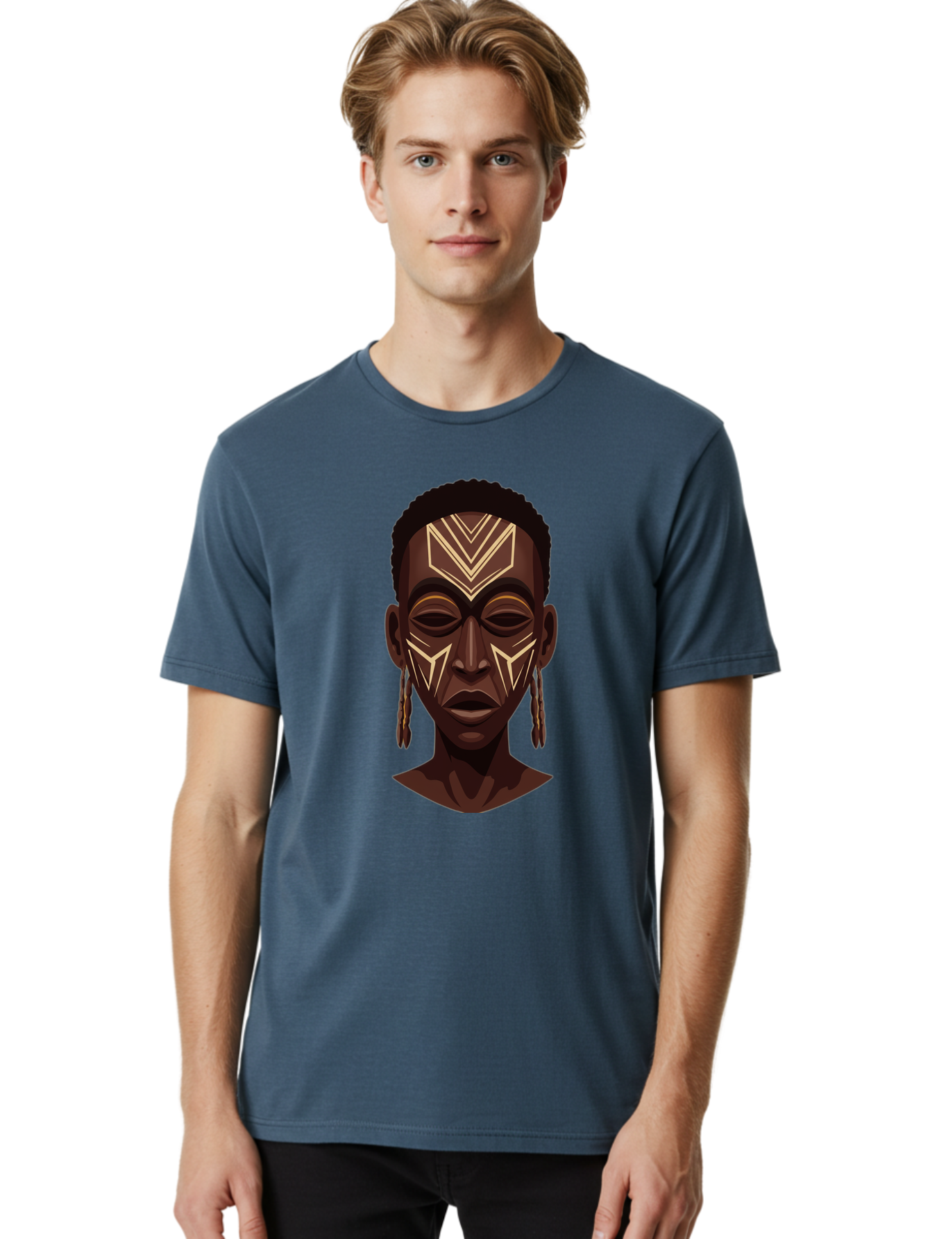African-Tribal-Portrait Men'S Graphic Tee, 100% Cotton, Comfortable Casual Summer Wear, Machine Washable, Vintage Camera, Old Camera, Antique Camera, Black Camera, Classic Photography, Photography Equipment, Nostalgic Device, Film Camera, Bal665 18
