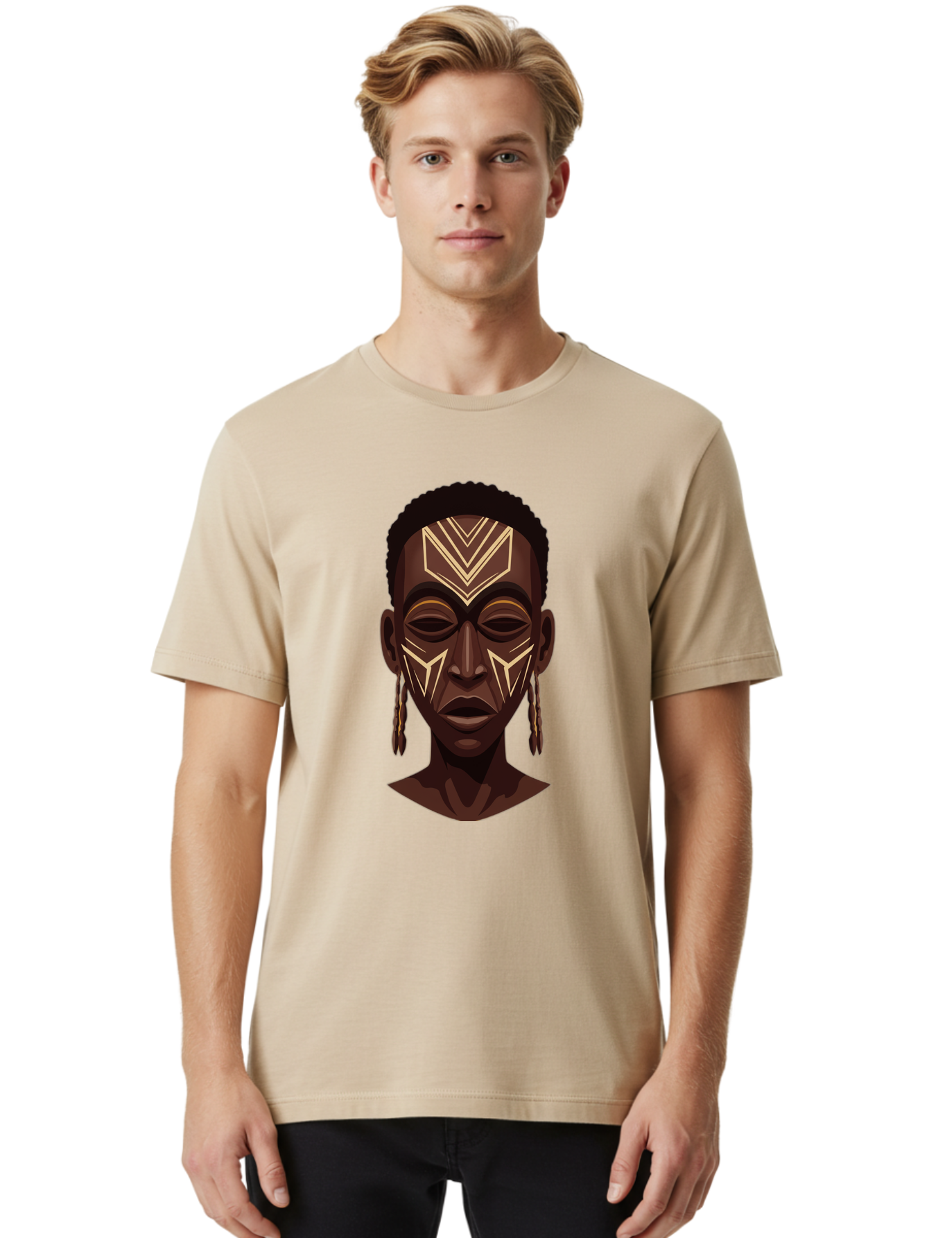African-Tribal-Portrait Men'S Graphic Tee, 100% Cotton, Comfortable Casual Summer Wear, Machine Washable, Vintage Camera, Old Camera, Antique Camera, Black Camera, Classic Photography, Photography Equipment, Nostalgic Device, Film Camera, Bal665 22