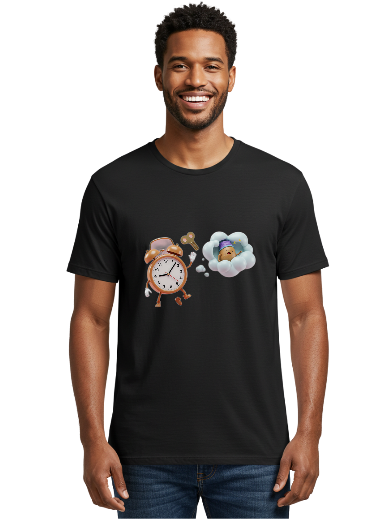 Alarm-Clock-And-Sleep-Cloud Men'S Graphic Tee, 100% Cotton, Comfortable Casual Summer Wear, Machine Washable, Vintage Camera, Old Camera, Antique Camera, Black Camera, Classic Photography, Photography Equipment, Nostalgic Device, Film Camera, Bal672 19