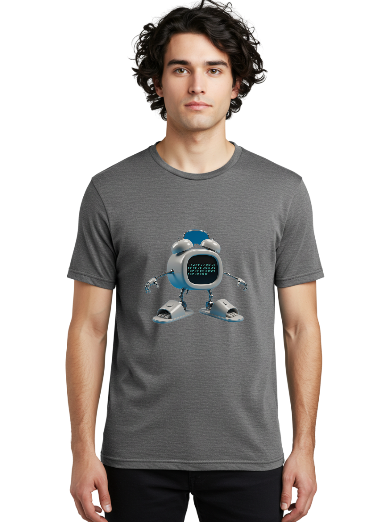 Alarm-Clock-Robot Men'S Graphic Tee, 100% Cotton, Comfortable Casual Summer Wear, Machine Washable, Vintage Camera, Old Camera, Antique Camera, Black Camera, Classic Photography, Photography Equipment, Nostalgic Device, Film Camera, Camera Art Bal674 23