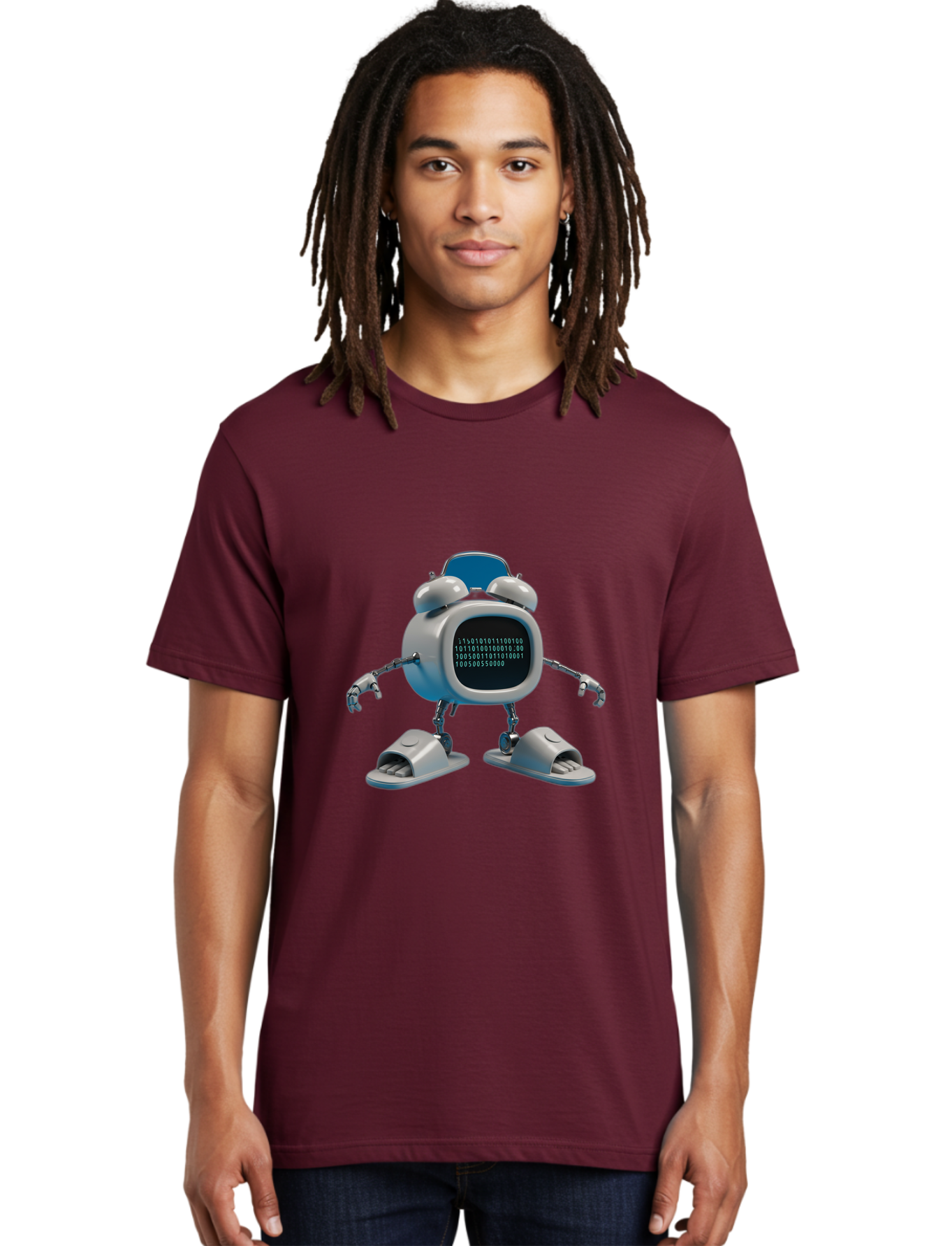 Alarm-Clock-Robot Men'S Graphic Tee, 100% Cotton, Comfortable Casual Summer Wear, Machine Washable, Vintage Camera, Old Camera, Antique Camera, Black Camera, Classic Photography, Photography Equipment, Nostalgic Device, Film Camera, Camera Art Bal674 27