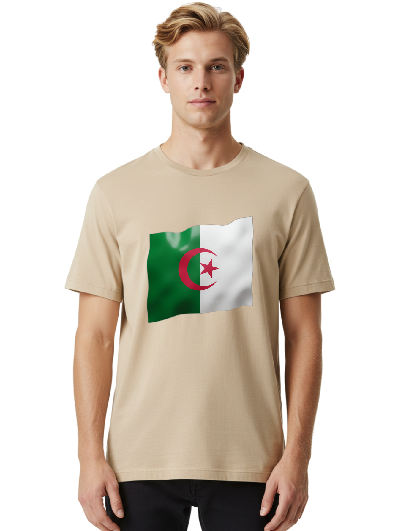 Algeria-Flag Men'S Graphic Tee, 100% Cotton, Comfortable Casual Summer Wear, Machine Washable, Vintage Camera, Old Camera, Antique Camera, Black Camera, Classic Photography, Photography Equipment, Nostalgic Device, Film Camera, Camera Art Bal680 20