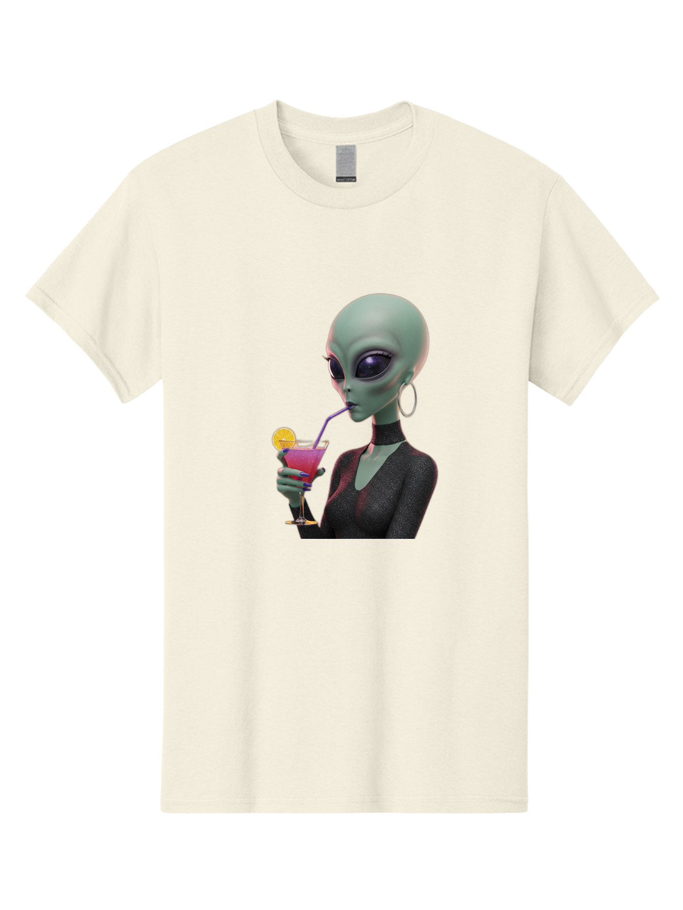 Alien-Drinking-Cocktail Men'S Graphic Tee, 100% Cotton, Comfortable Casual Summer Wear, Machine Washable, Vintage Camera, Old Camera, Antique Camera, Black Camera, Classic Photography, Photography Equipment, Nostalgic Device, Film Camera, Bal685 15