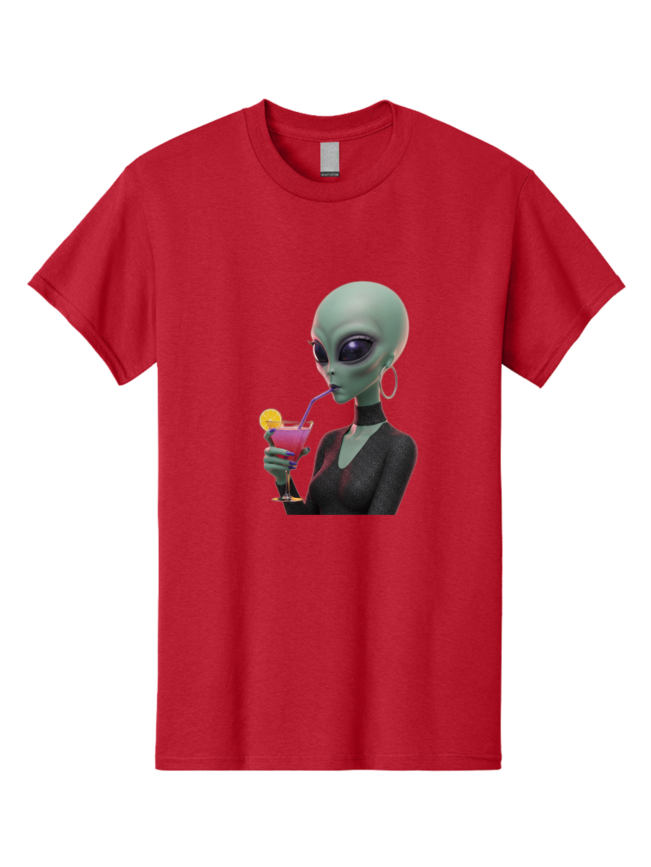 Alien-Drinking-Cocktail Men'S Graphic Tee, 100% Cotton, Comfortable Casual Summer Wear, Machine Washable, Vintage Camera, Old Camera, Antique Camera, Black Camera, Classic Photography, Photography Equipment, Nostalgic Device, Film Camera, Bal685 14