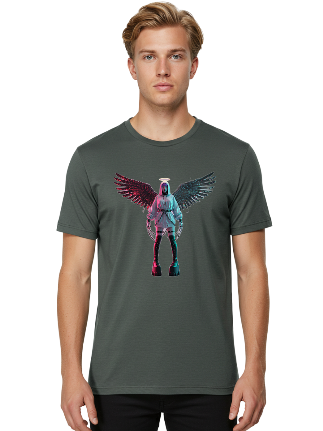 Angel-With-Chains Men'S Graphic Tee, 100% Cotton, Comfortable Casual Summer Wear, Machine Washable, Vintage Camera, Old Camera, Antique Camera, Black Camera, Classic Photography, Photography Equipment, Nostalgic Device, Film Camera, Camera Art Bal694 19