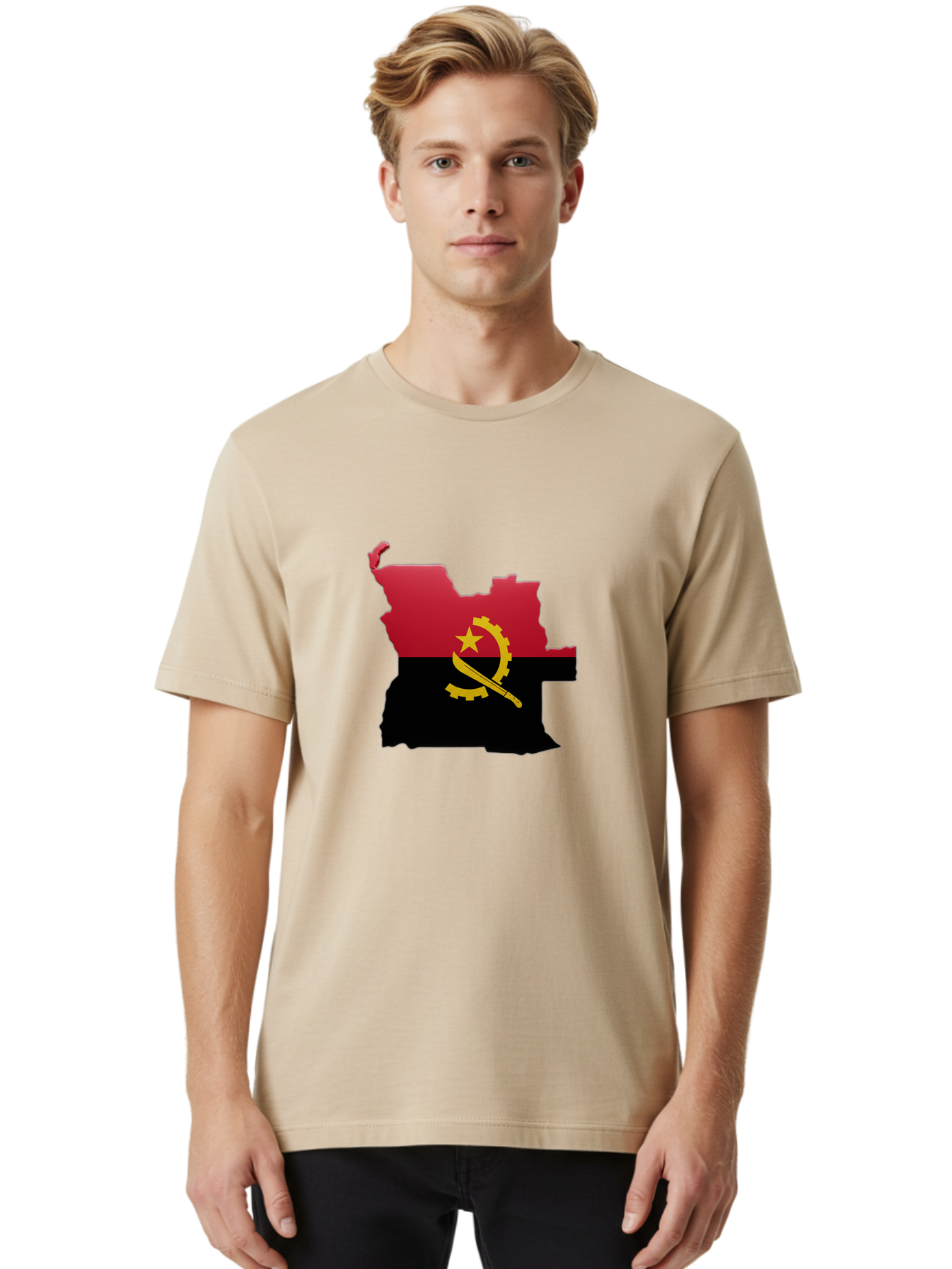 Angola-Map-Flag Men'S Graphic Tee, 100% Cotton, Comfortable Casual Summer Wear, Machine Washable, Vintage Camera, Old Camera, Antique Camera, Black Camera, Classic Photography, Photography Equipment, Nostalgic Device, Film Camera, Camera Art Bal695 24