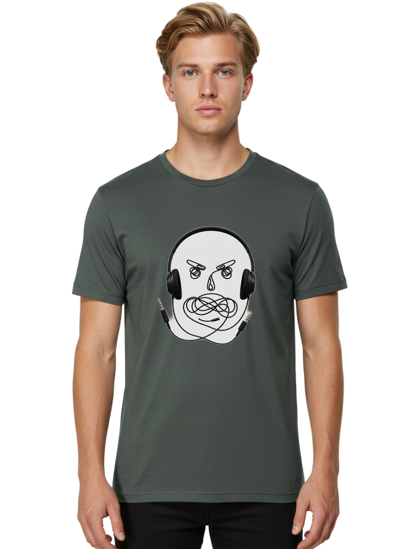 Angry-Headphones-User Men'S Graphic Tee, 100% Cotton, Comfortable Casual Summer Wear, Machine Washable, Vintage Camera, Old Camera, Antique Camera, Black Camera, Classic Photography, Photography Equipment, Nostalgic Device, Film Camera, Bal700 25