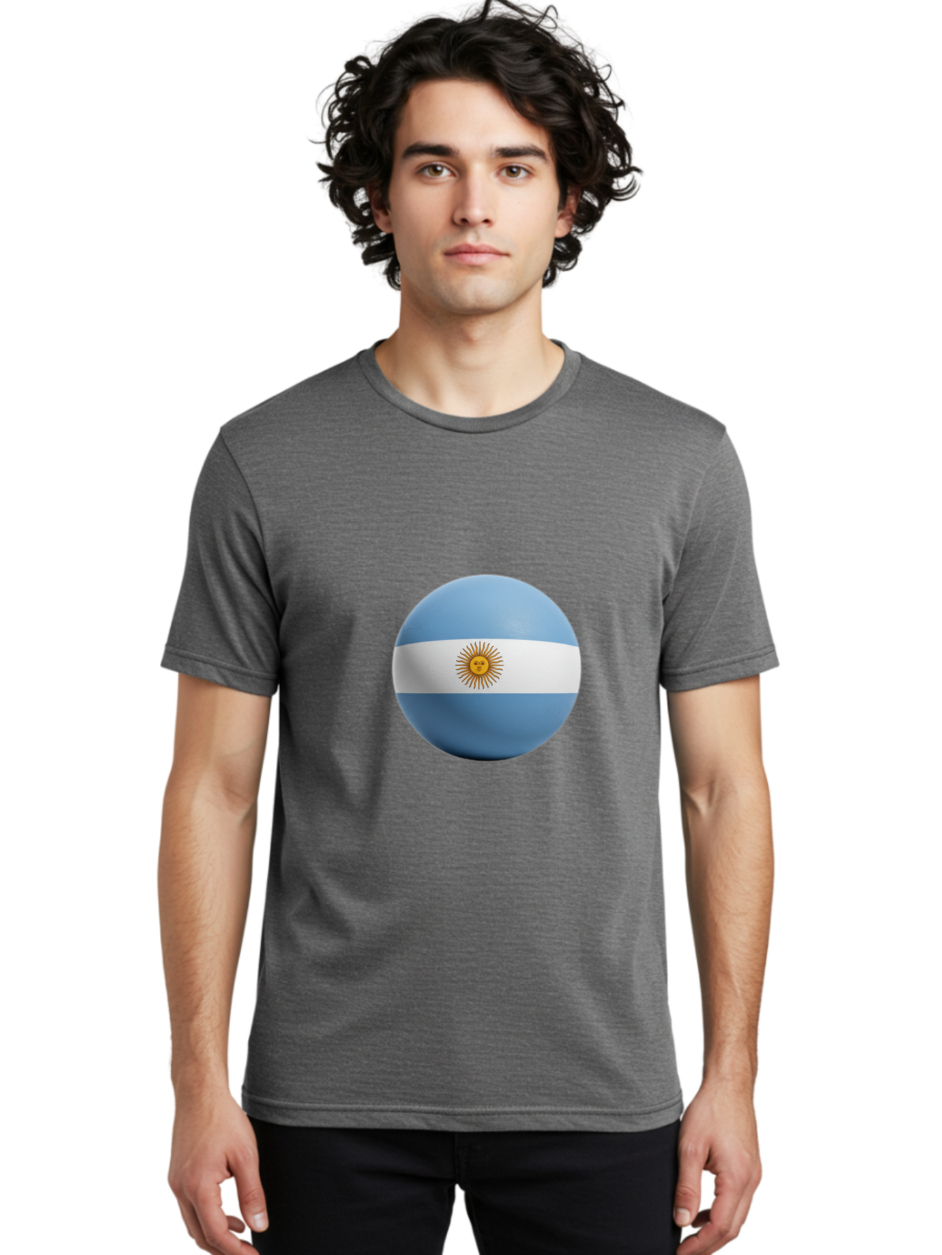 Argentina-Flag-Sphere Men'S Graphic Tee, 100% Cotton, Comfortable Casual Summer Wear, Machine Washable, Vintage Camera, Old Camera, Antique Camera, Black Camera, Classic Photography, Photography Equipment, Nostalgic Device, Film Camera, Bal713 28