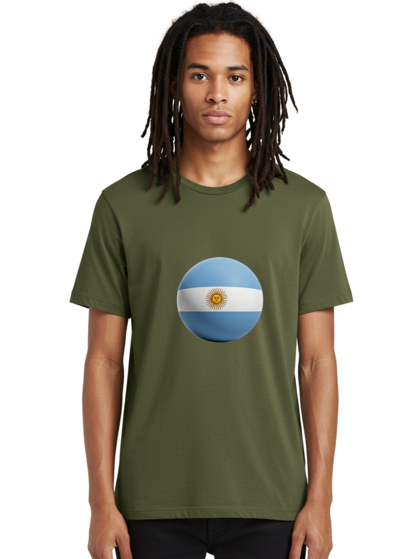 Argentina-Flag-Sphere Men'S Graphic Tee, 100% Cotton, Comfortable Casual Summer Wear, Machine Washable, Vintage Camera, Old Camera, Antique Camera, Black Camera, Classic Photography, Photography Equipment, Nostalgic Device, Film Camera, Bal713 25