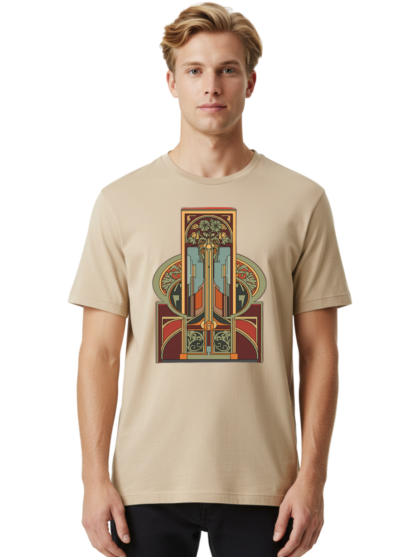 Art-Nouveau-Design Men'S Graphic Tee, 100% Cotton, Comfortable Casual Summer Wear, Machine Washable, Vintage Camera, Old Camera, Antique Camera, Black Camera, Classic Photography, Photography Equipment, Nostalgic Device, Film Camera, Bal722 29